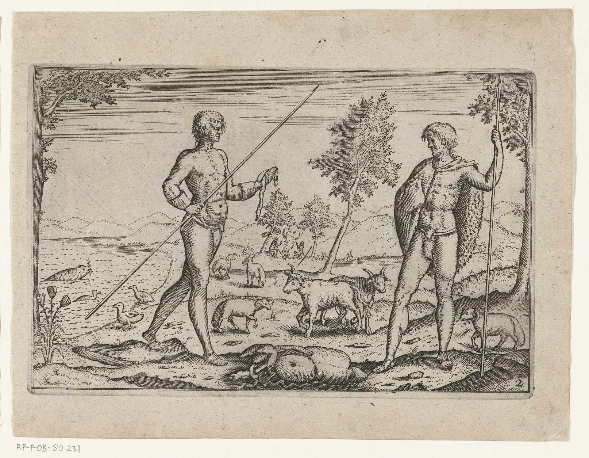 Inwoners van Kaap de Goede Hoop, 1595 by Anonymous