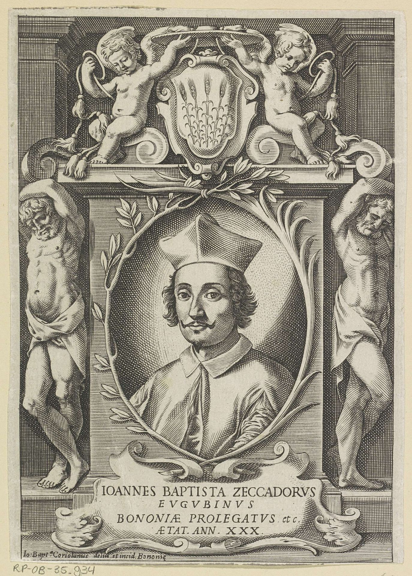 Portret van Giovanni Battista Zeccadoro by Giovanni Battista Coriolano