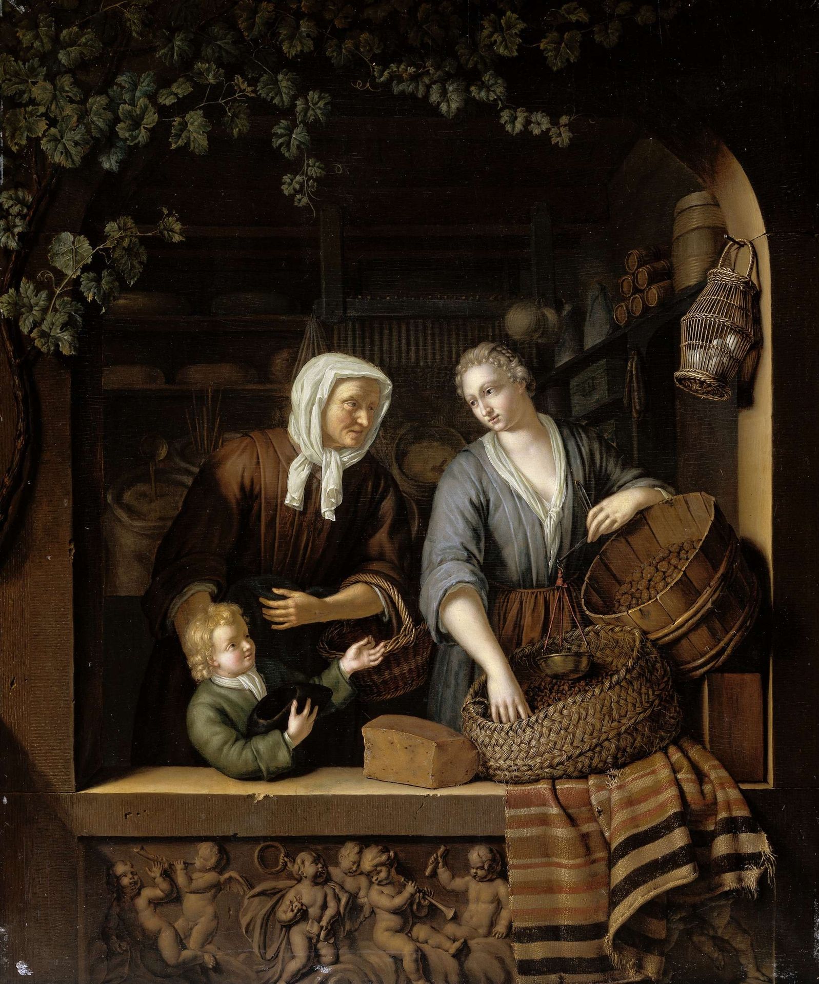 The Grocer’s Shop by Frans van (II) Mieris