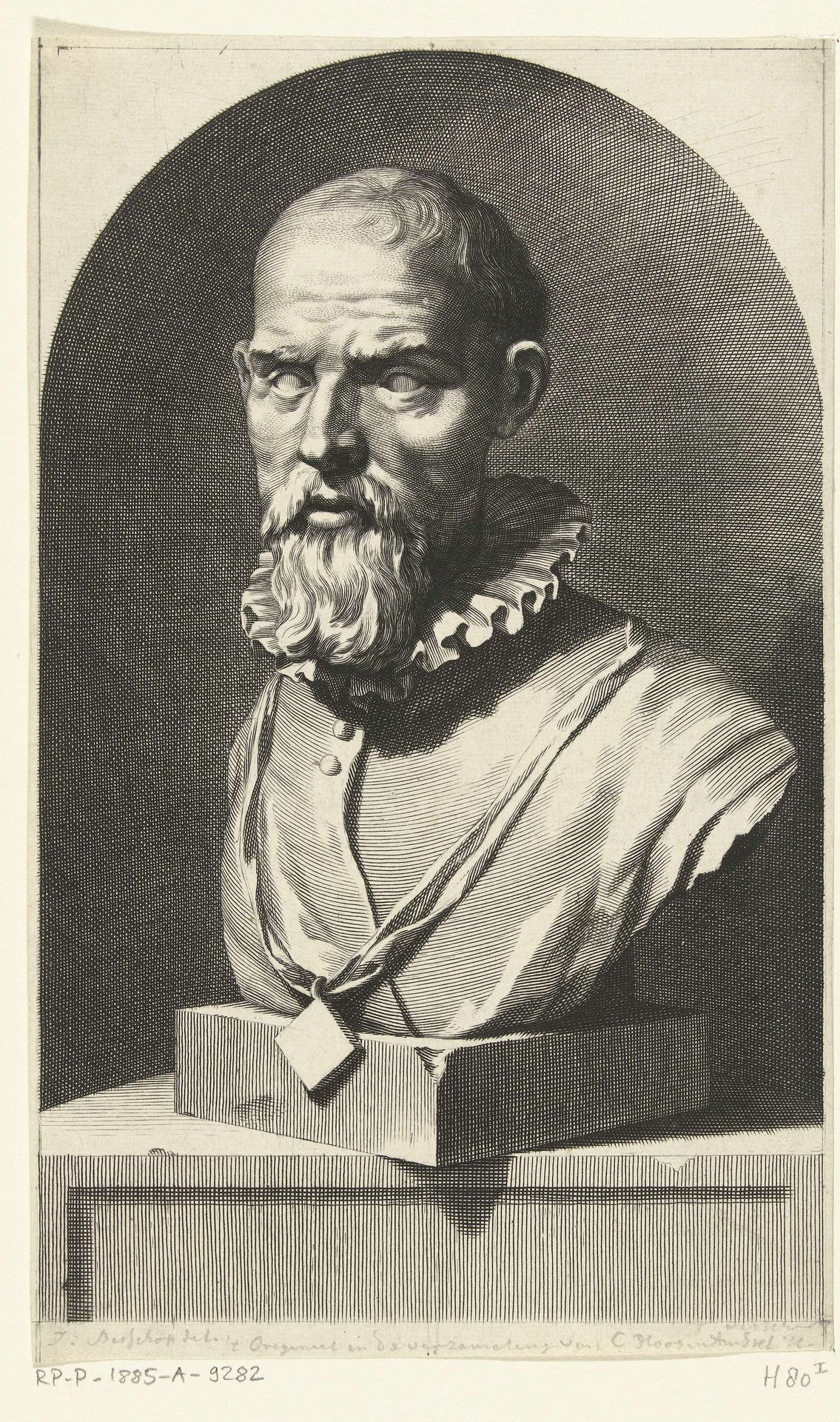 Portretbuste van Pieter Adriaansz. van der Werff by Hendrik Bary