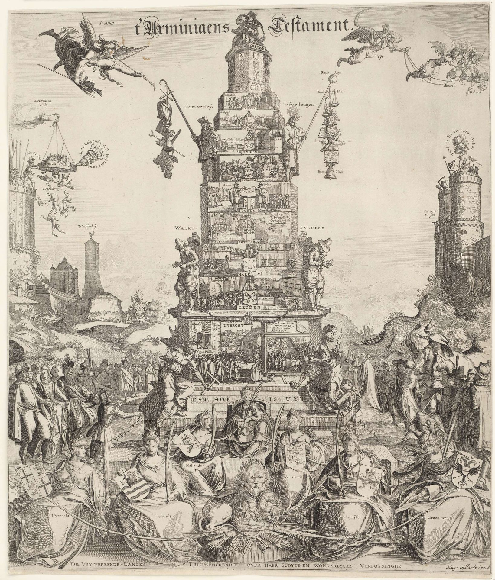 Het Arminiaans Testament, 1618 by Claes Jansz. Visscher