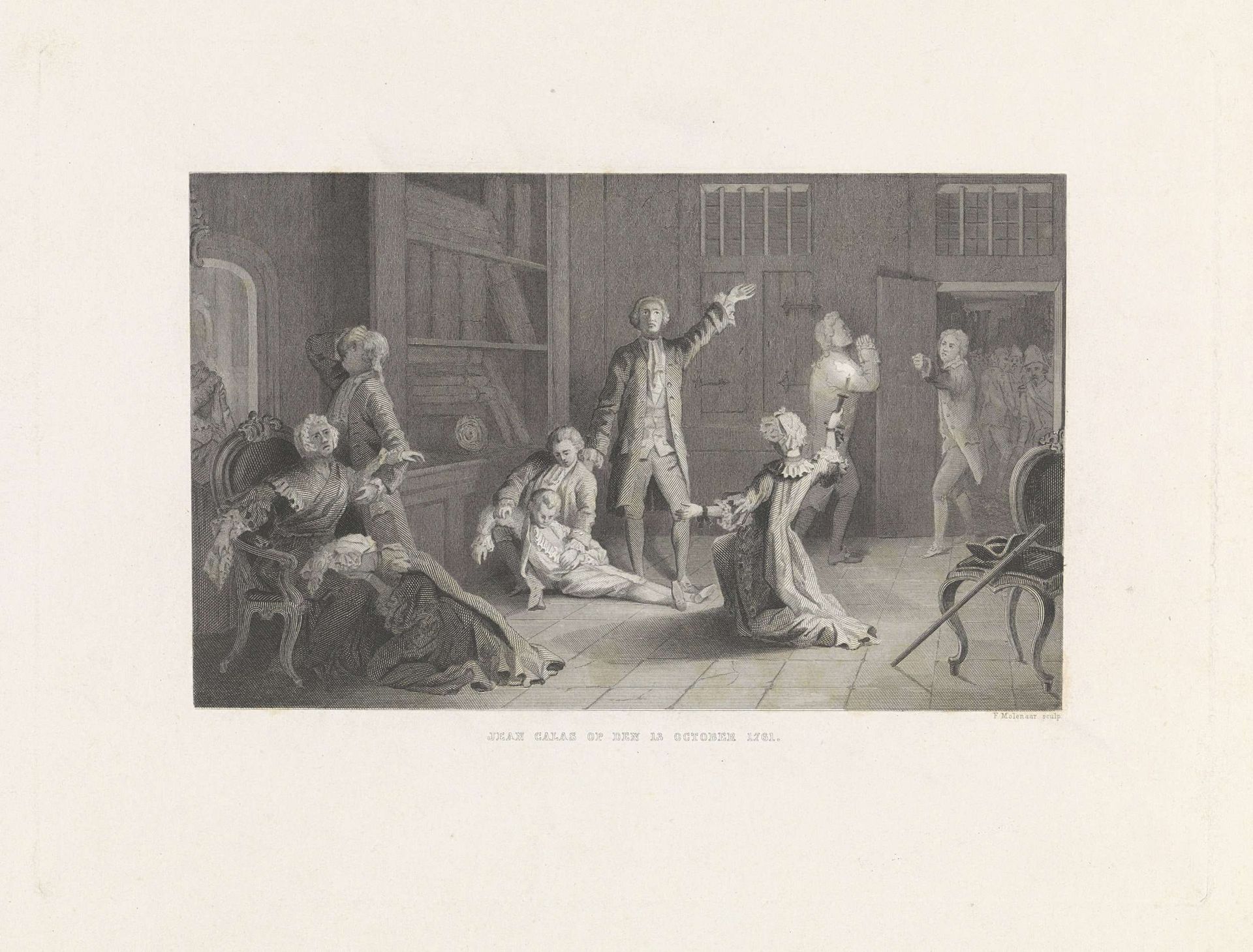 Beschuldiging van Jean Calas by Frans (1821-1886) Molenaar