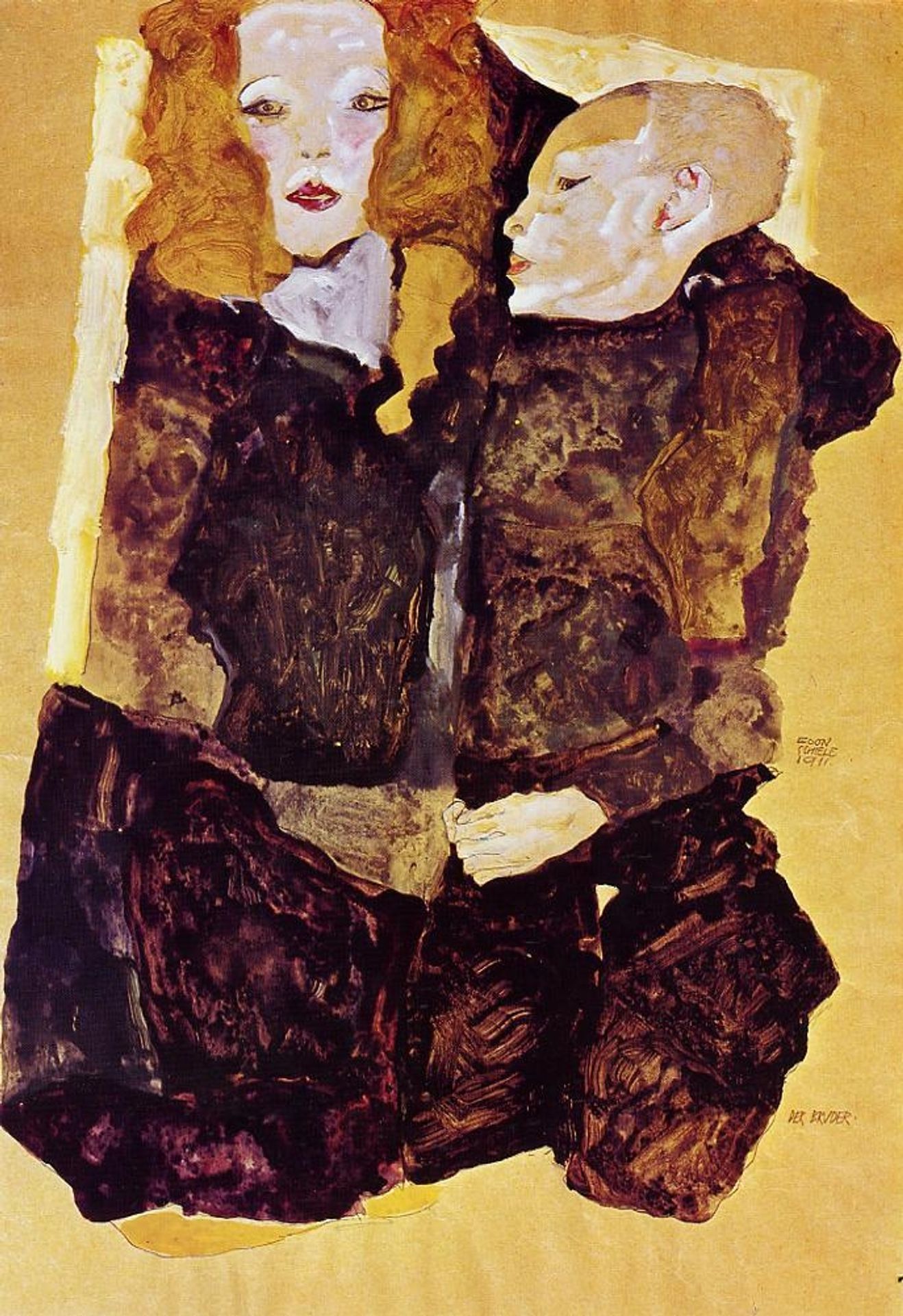 The Brother by Egon Schiele