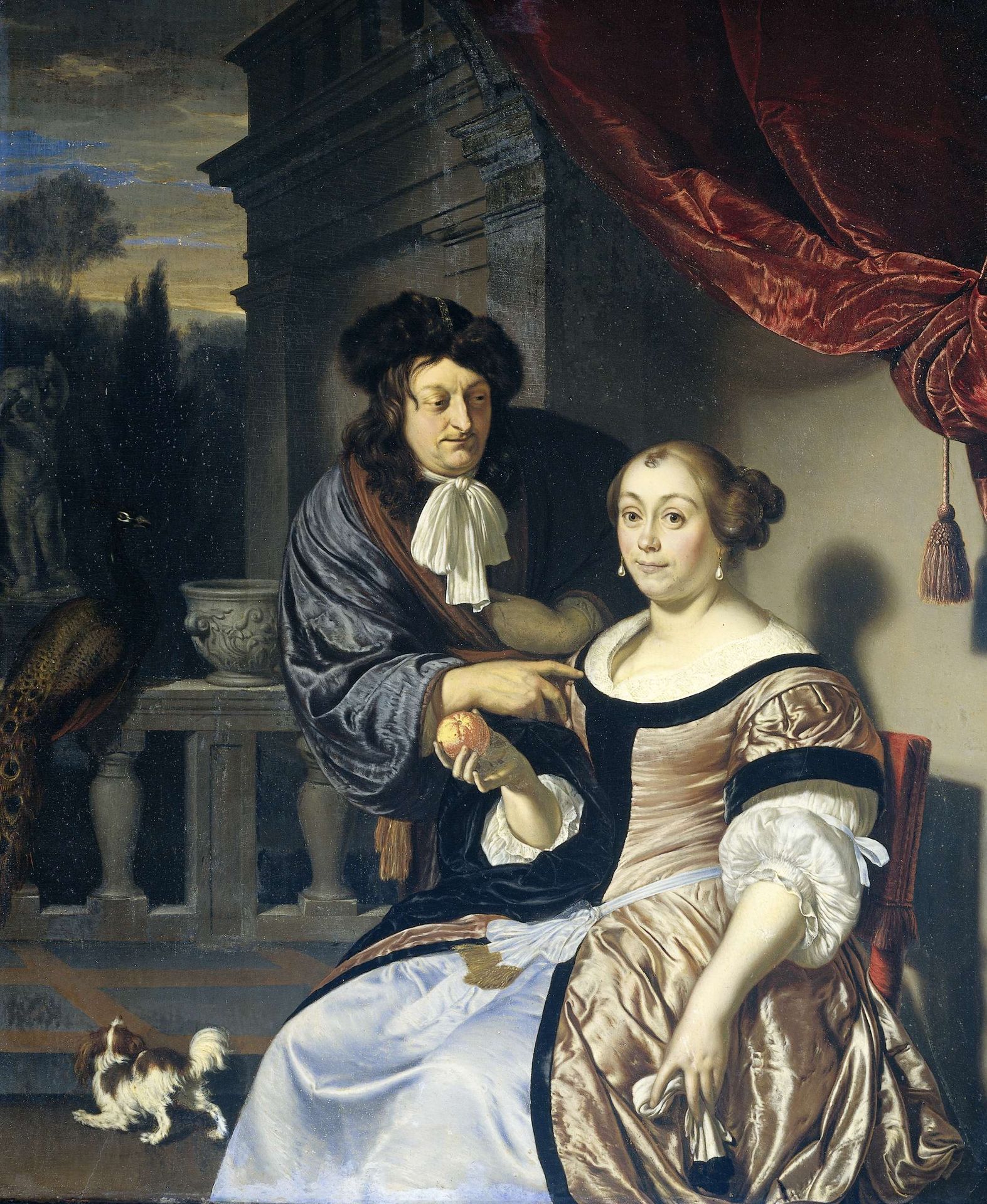 A Man and a Woman by Frans van (I) Mieris