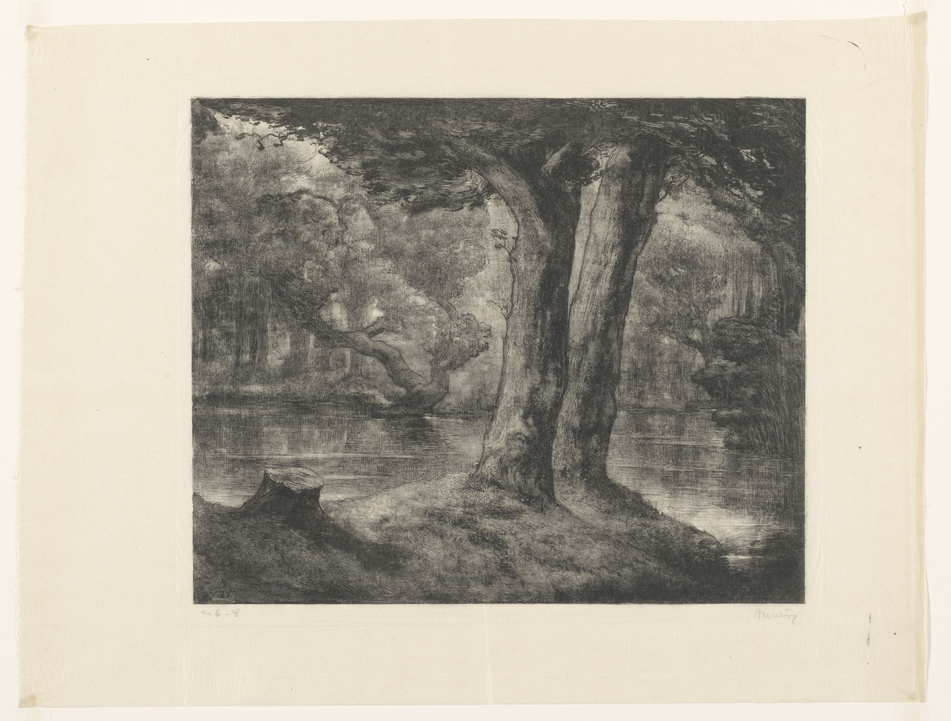 Water in een bos by Simon Moulijn