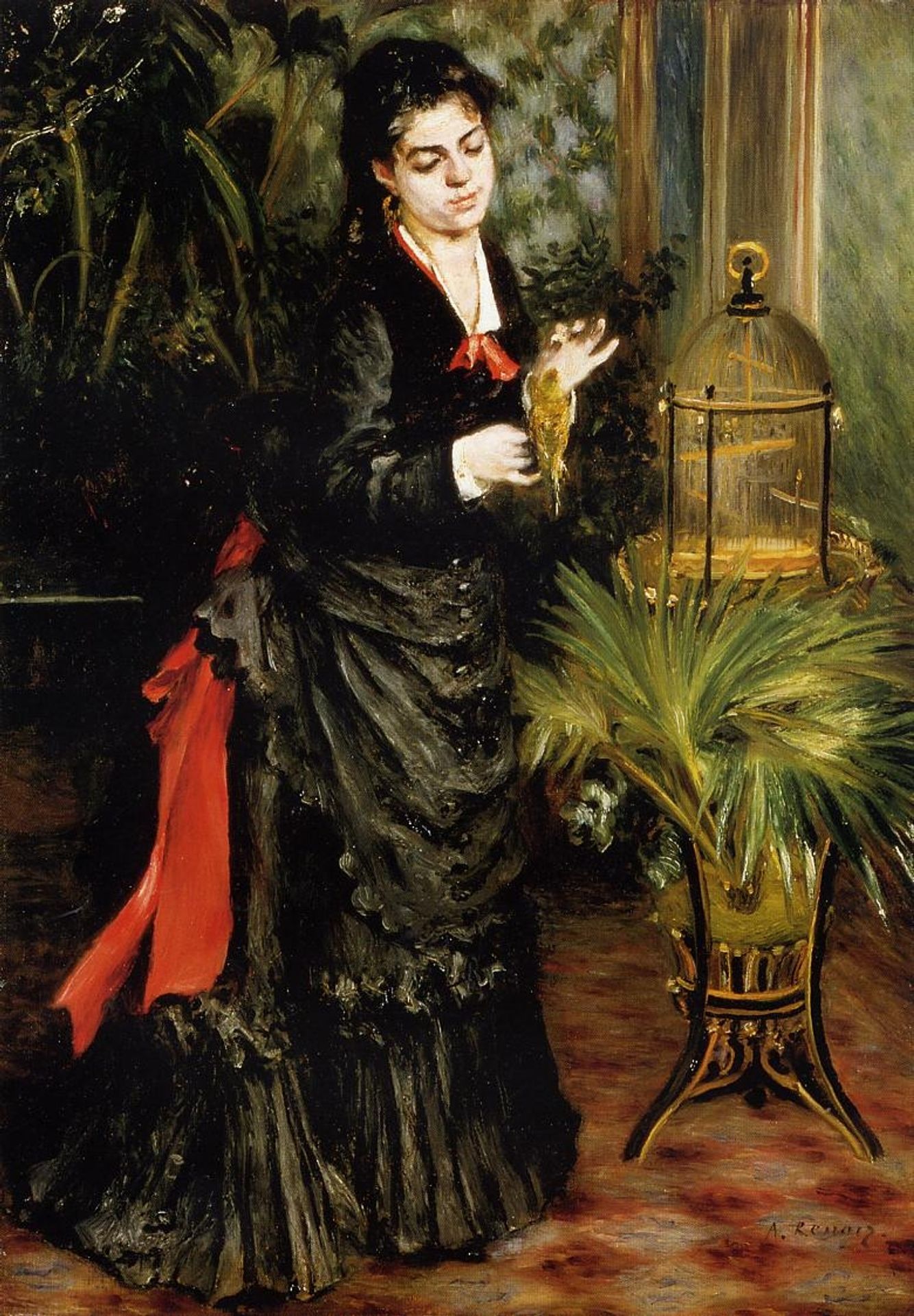 Woman with a Parrot (Henriette Darras) by Pierre-Auguste Renoir
