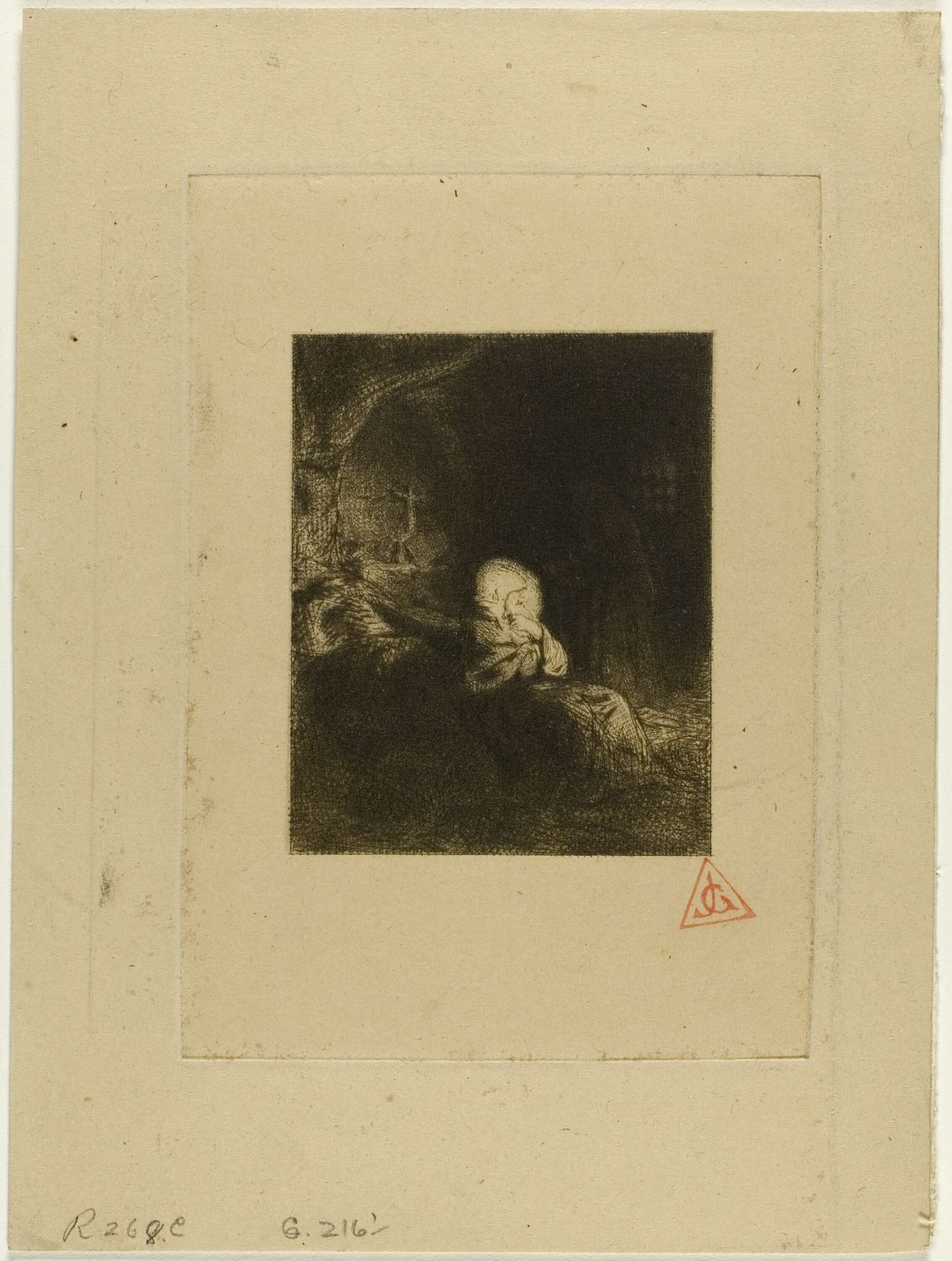 Monk at Prayer by Charles Jacque