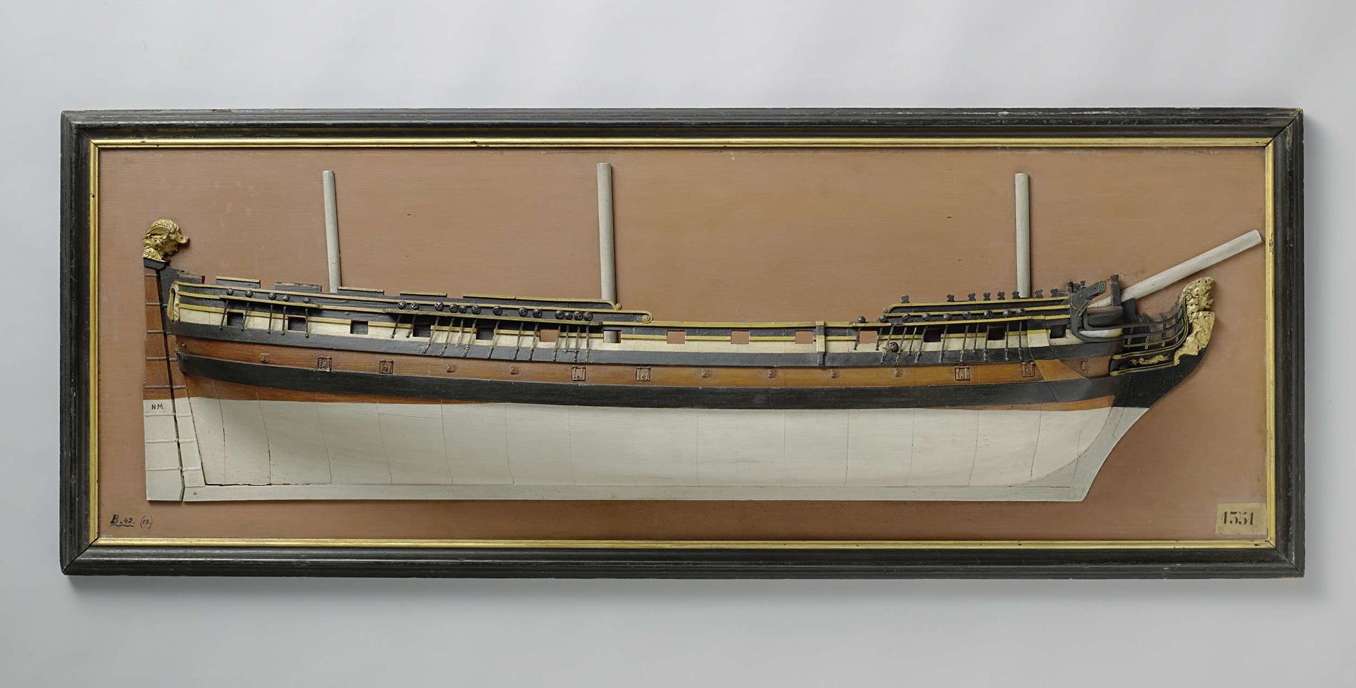 Half Model of a 40-Gun Hooker Frigate by Anonymous