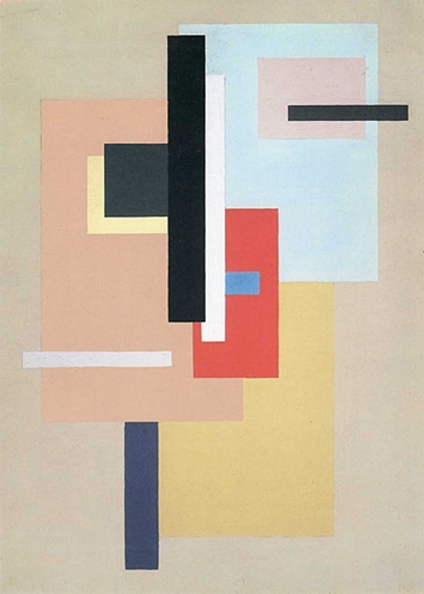Planar Tension with Red by Willi Baumeister