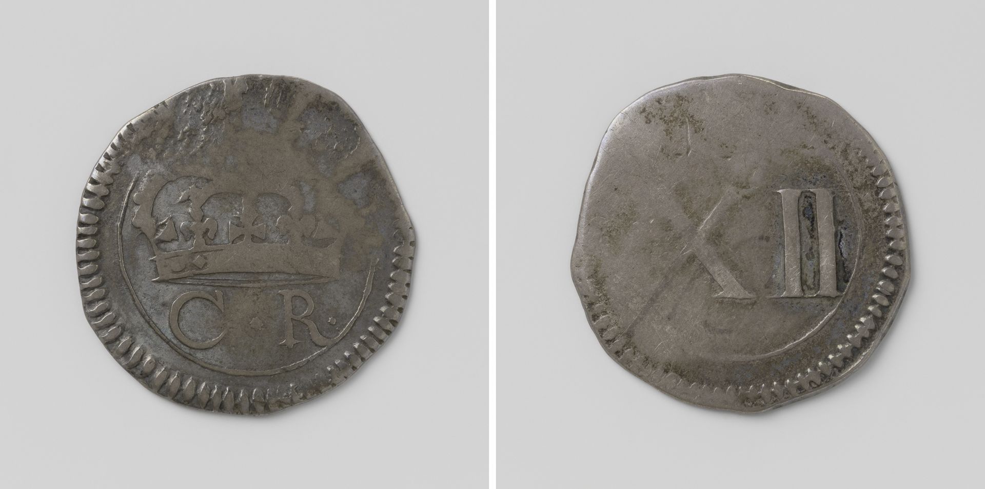 Shilling; twaalf pence, noodmunt van Karel I, koning van Engeland te Ormond geslagen van het door de ingezetenen opgebrachte zilver by Anonymous