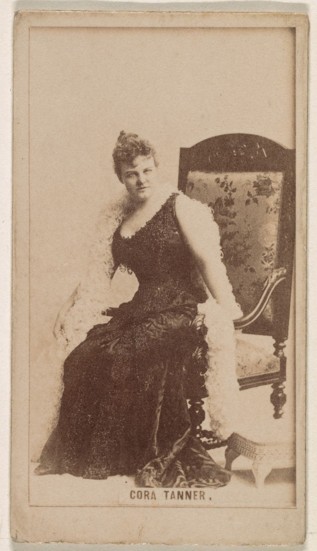 Cora Tanner, from the Actresses series (N245) issued by Kinney Brothers to promote Sweet Caporal Cigarettes by Kinney Brothers Tobacco Company