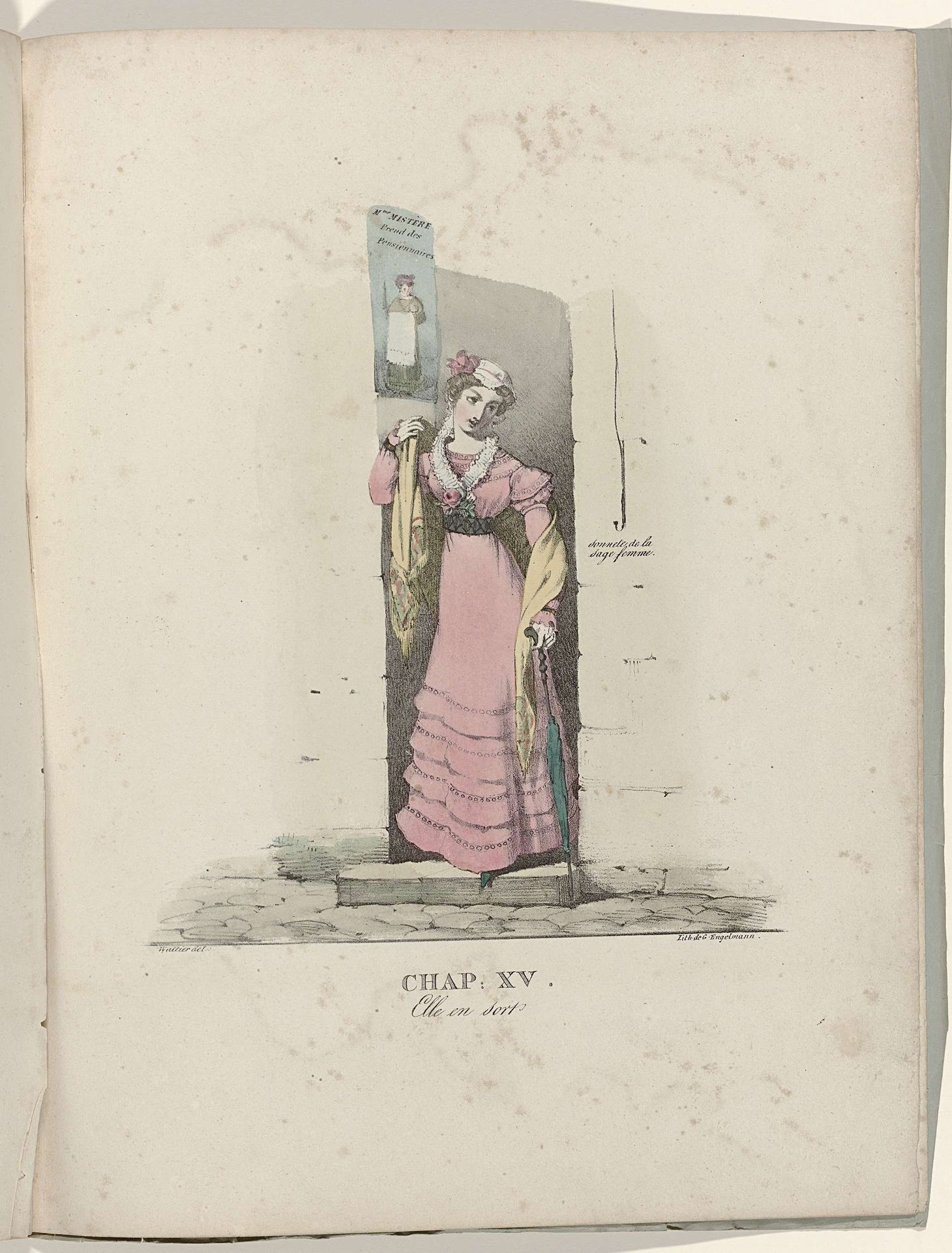 La Né d'une Modiste, 1828 : Chap. XV: Elle en sort by Gottfried Engelmann