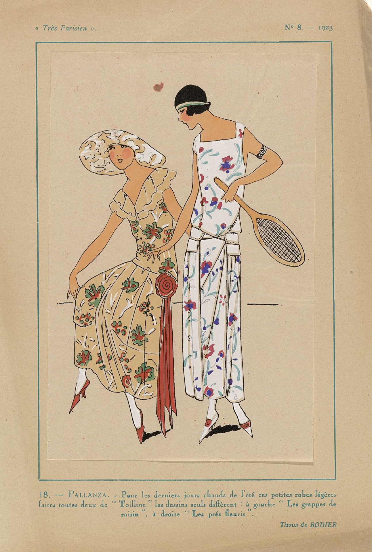 Très Parisien, 1923, No 8: 18.- PALLANZA. - Pour les derniers jours... by Anonymous