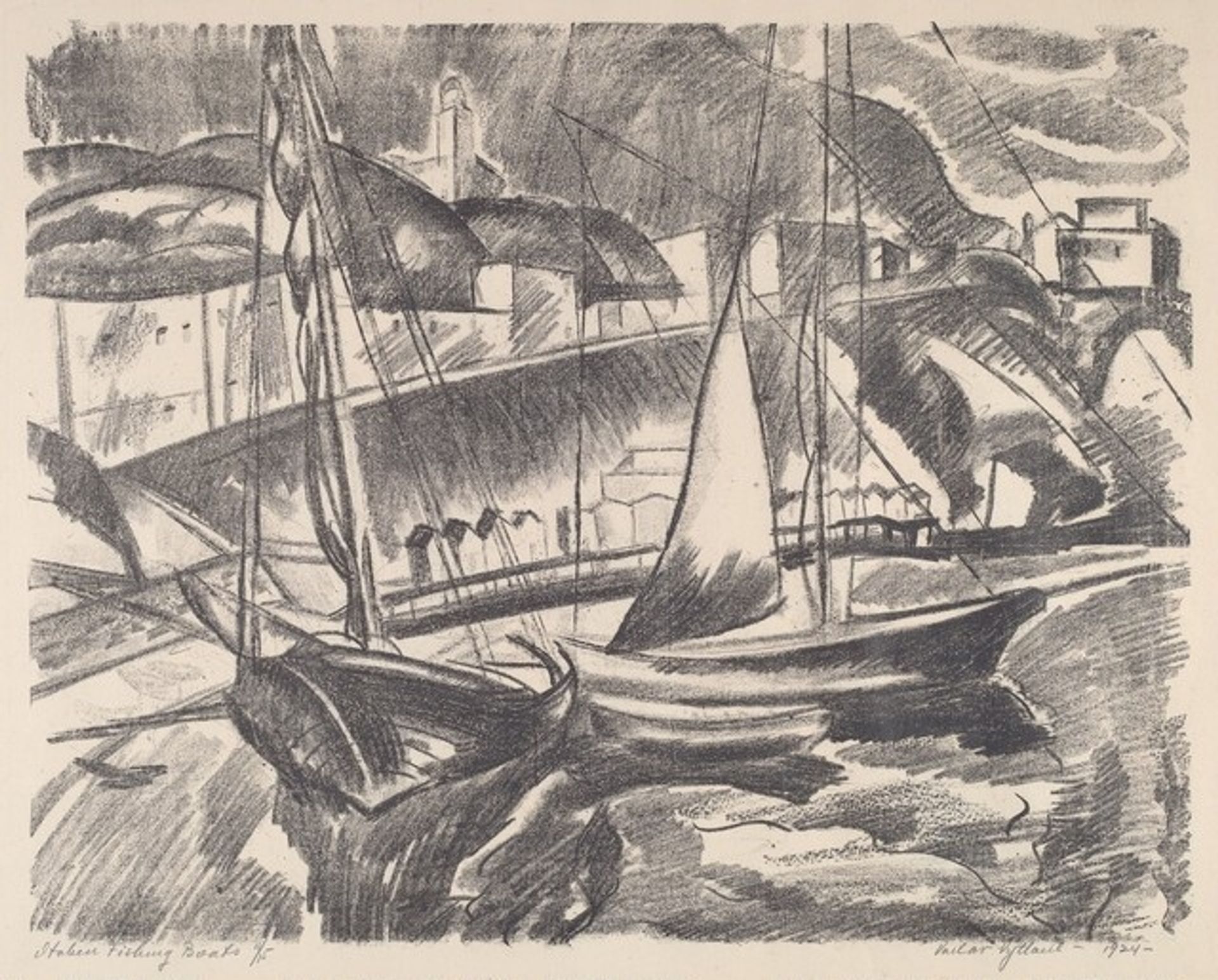Italian Fishing Boats by Vaclav Vytlacil