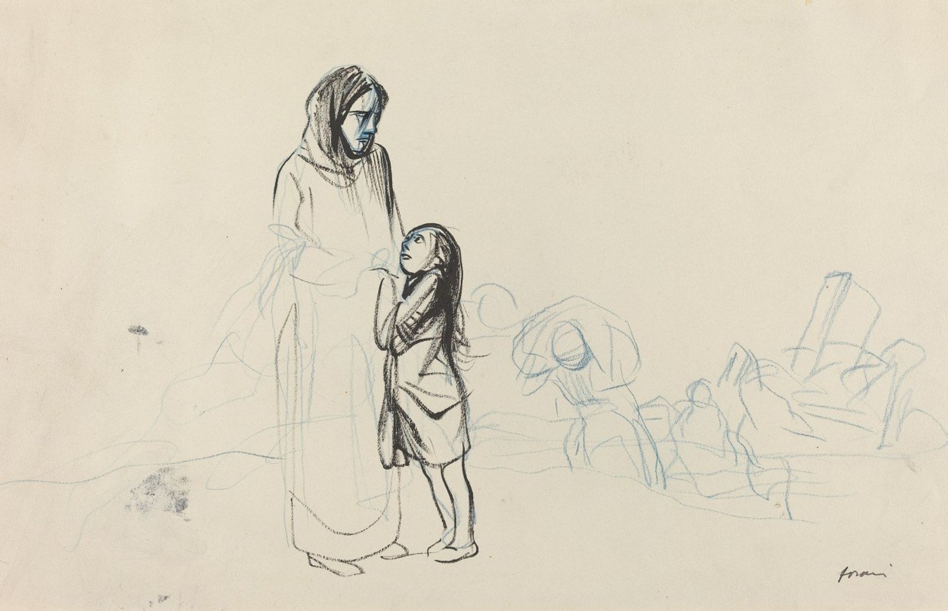 Refugees by Jean-Louis Forain