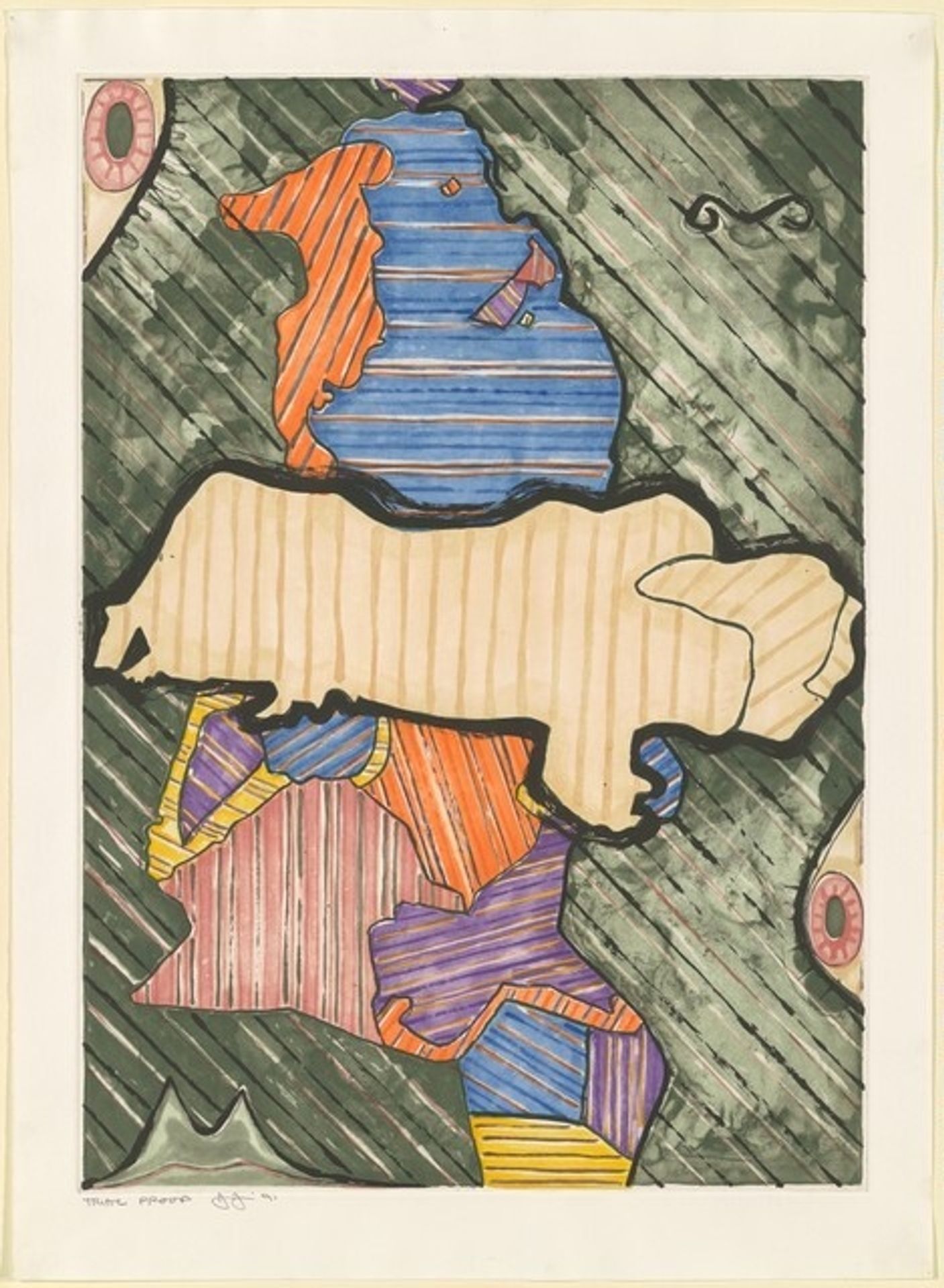 Green Angel [trial proof] by Jasper Johns