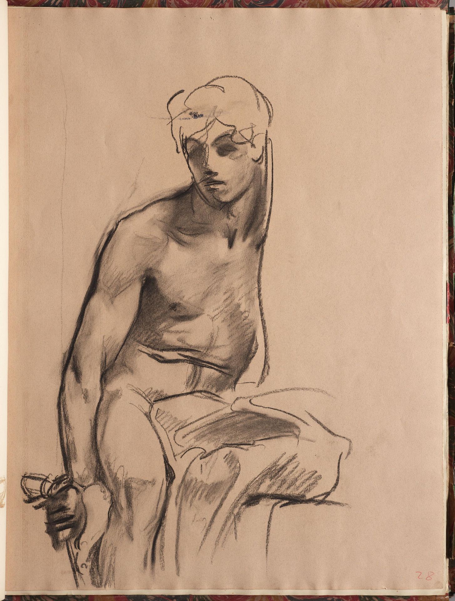 Study for Seated Angel at Left, "Israel and the Law," Boston Public Library by John Singer Sargent