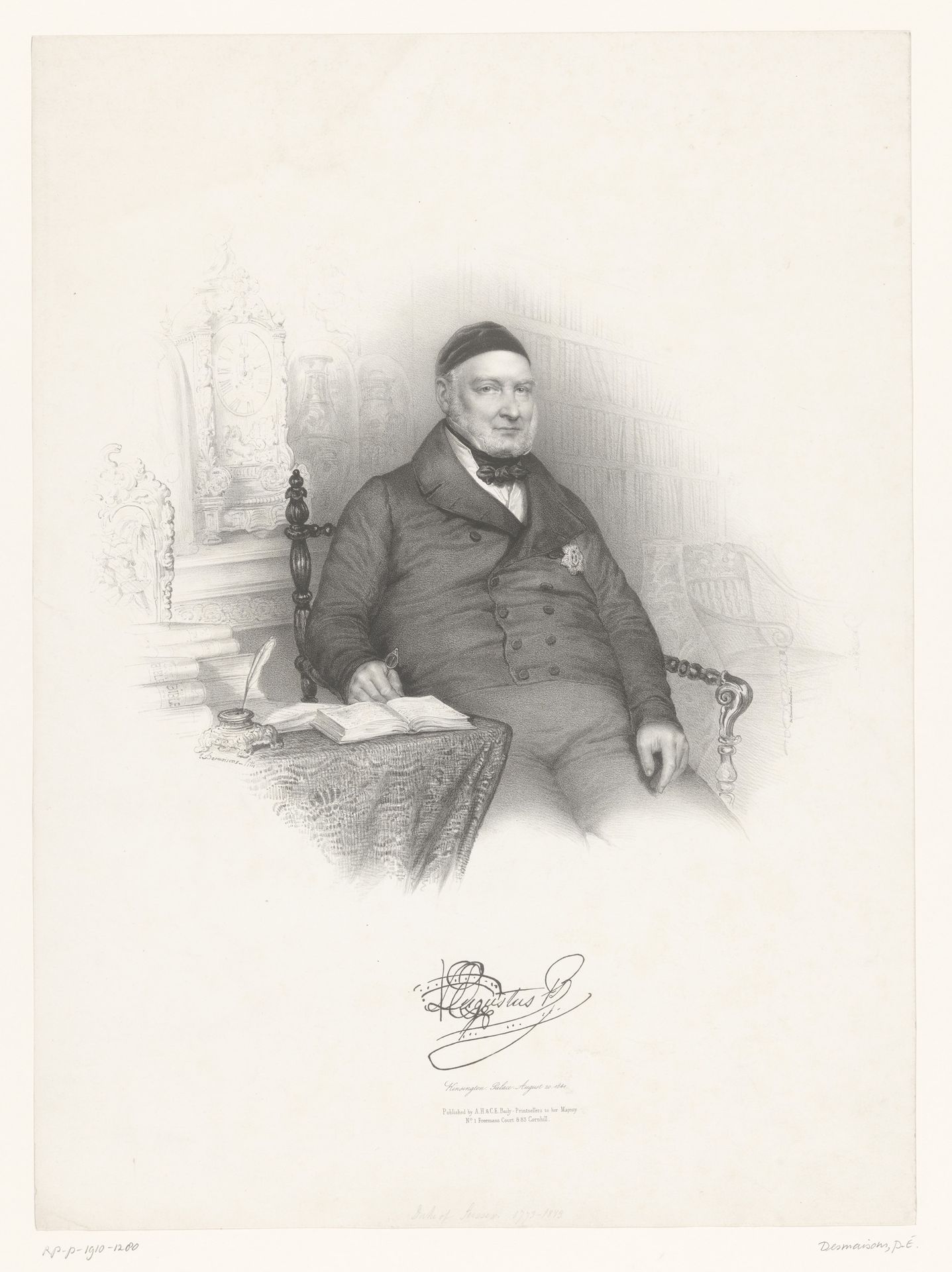 Portret van prins Augustus Frederick, hertog van Sussex by Émilien Desmaisons
