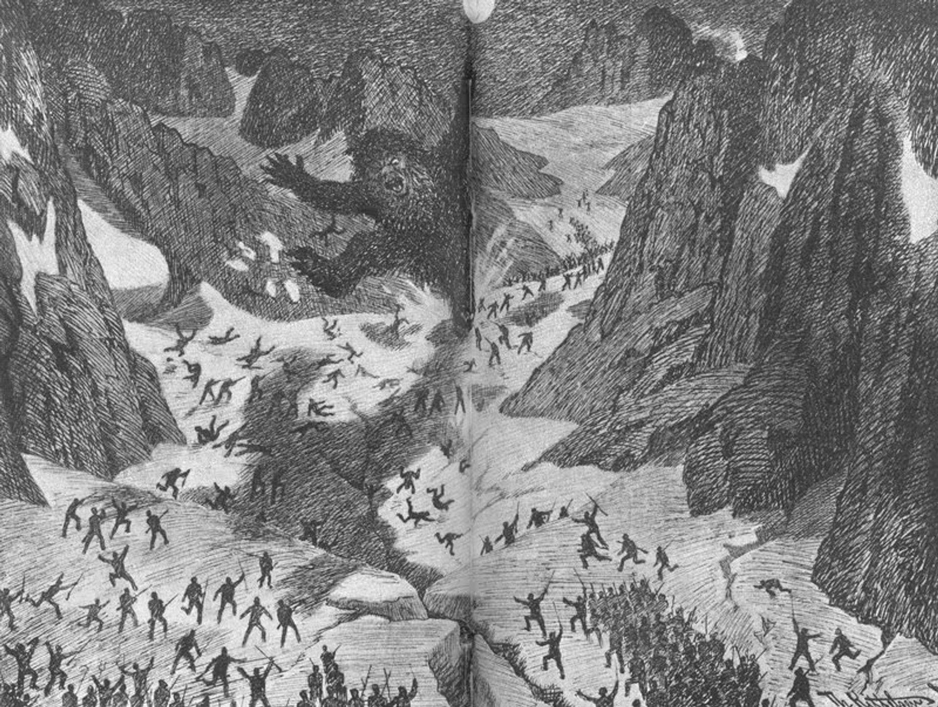 Big troll in Breifonnen - Stortrollet i breifonnen by Theodor Severin Kittelsen