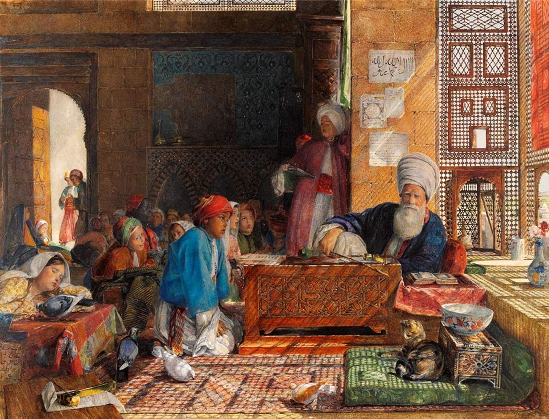 Interior of a School in Cairo by John Frederick Lewis