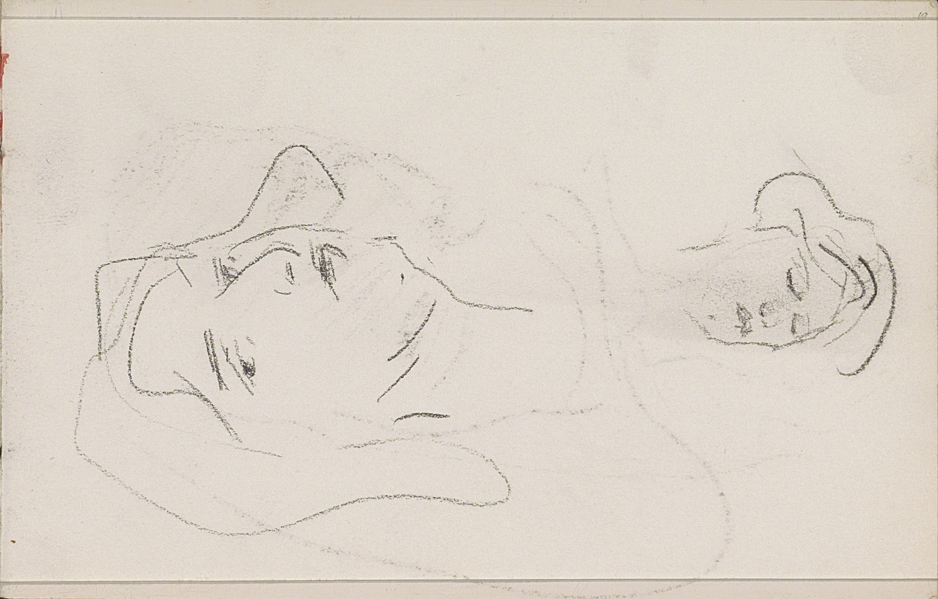 Twee vrouwenhoofden by Isaac Israels