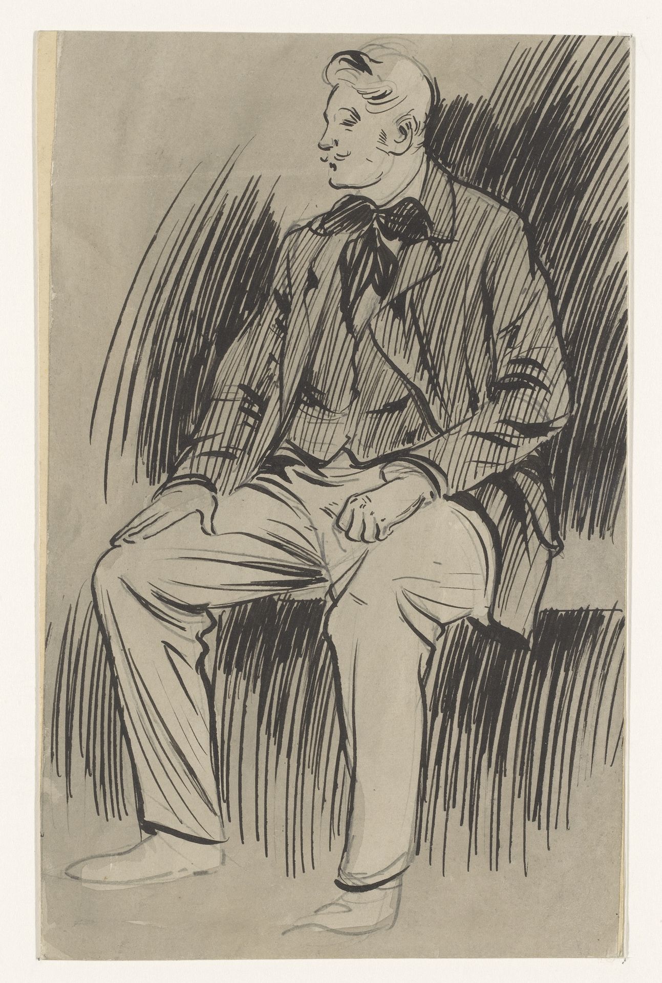 Zittende man by Jan de Waardt