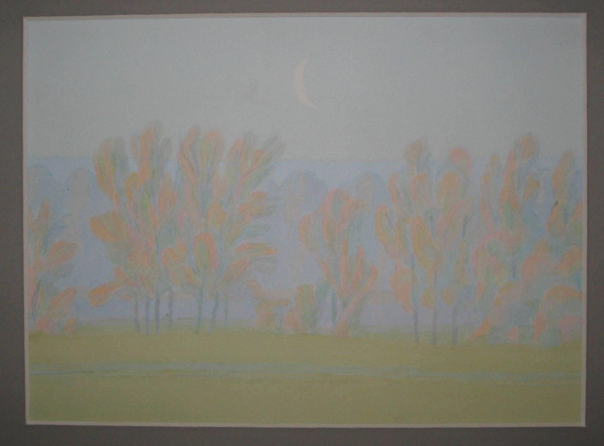Landscape. Illustrations to Sergey Yesenin's collection of poems 'Bird-cherry tree' by Hryhorii Havrylenko