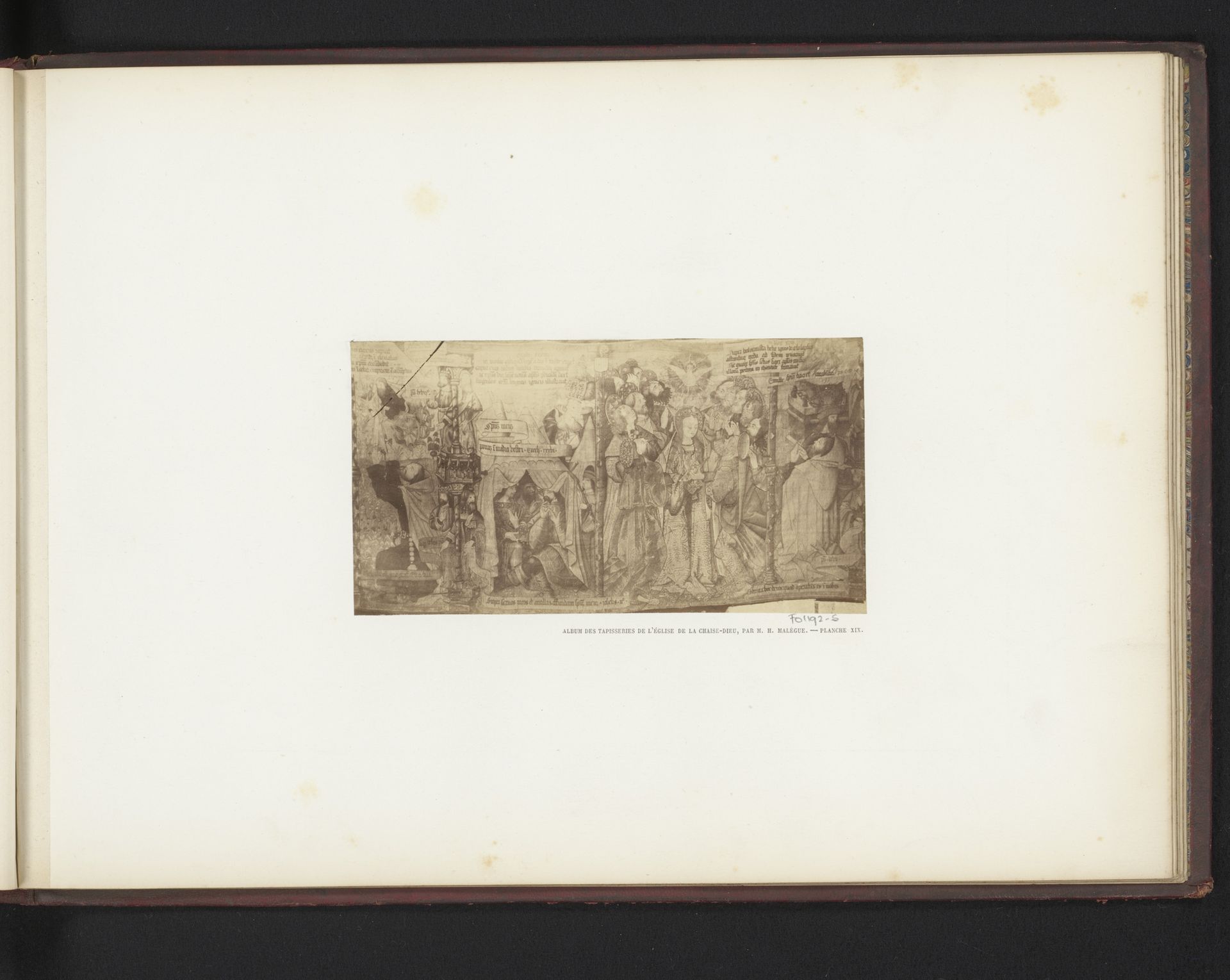 Tapijt met de neerdaling Heilige Geest en prefiguraties in een kerk te La Chaise-Dieu by Hippolyte Malègue