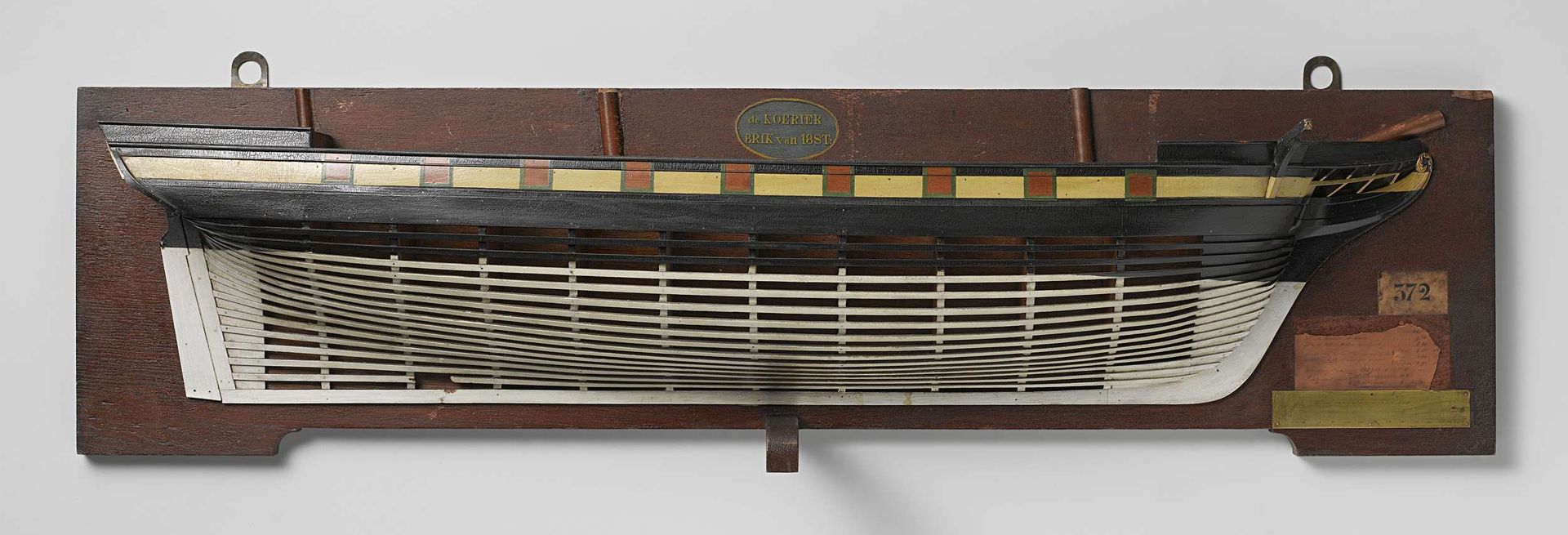 Half Model of an 18-Gun Brig by Anonymous