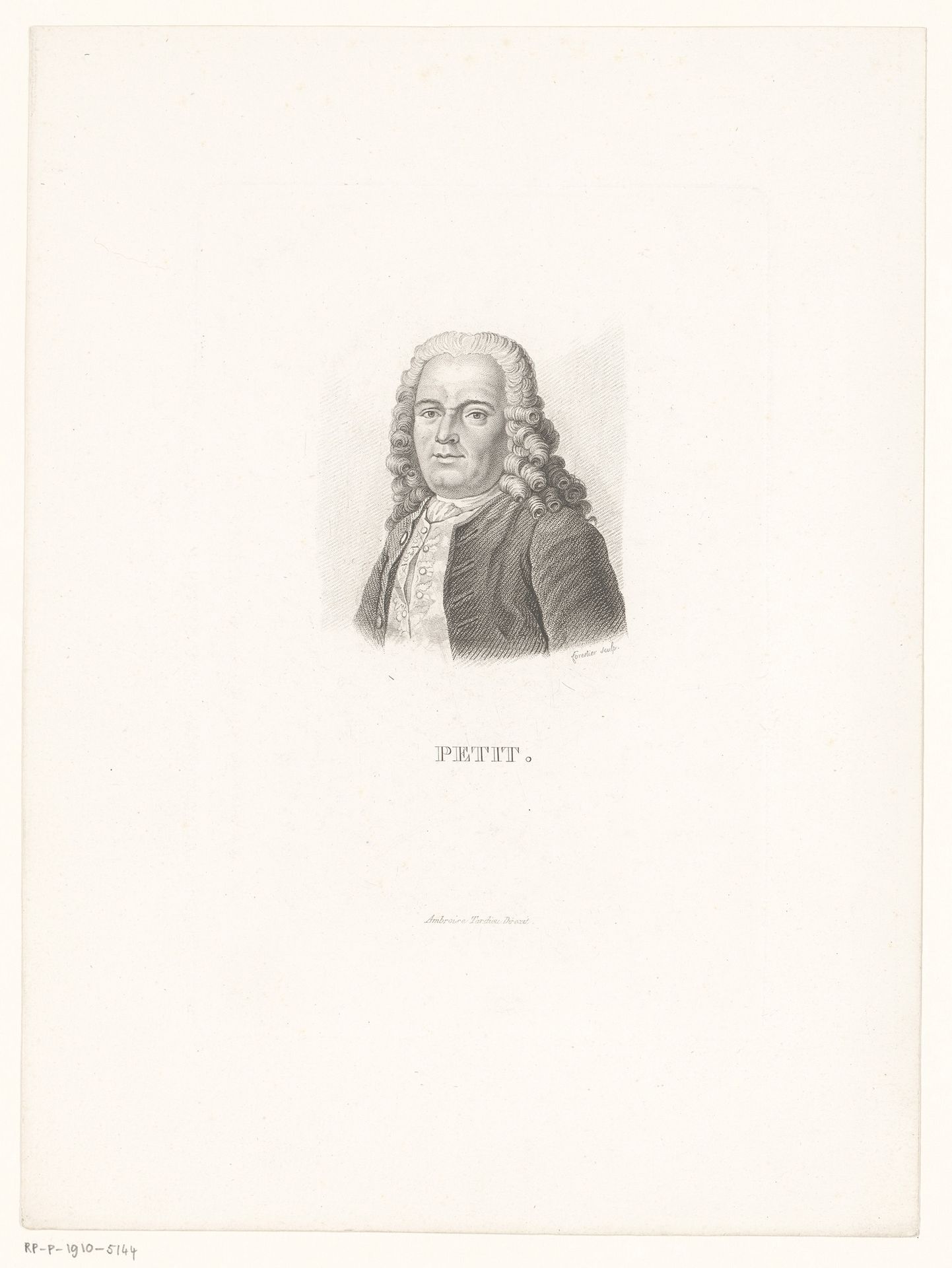 Portret van Petit by Charles Aimé Forestier