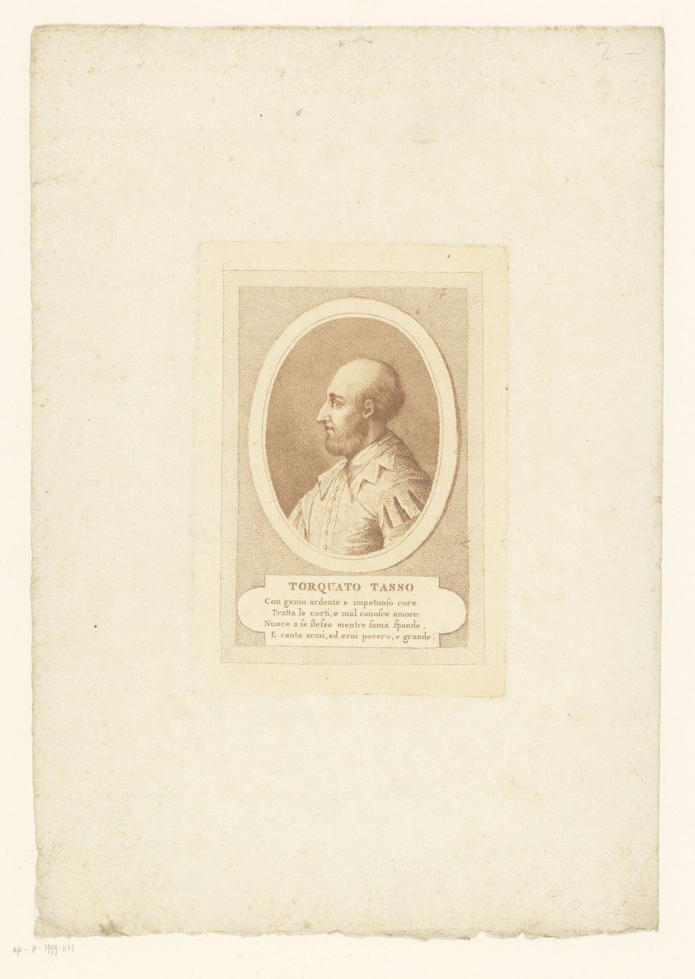Portret van Torquato Tasso by Anonymous