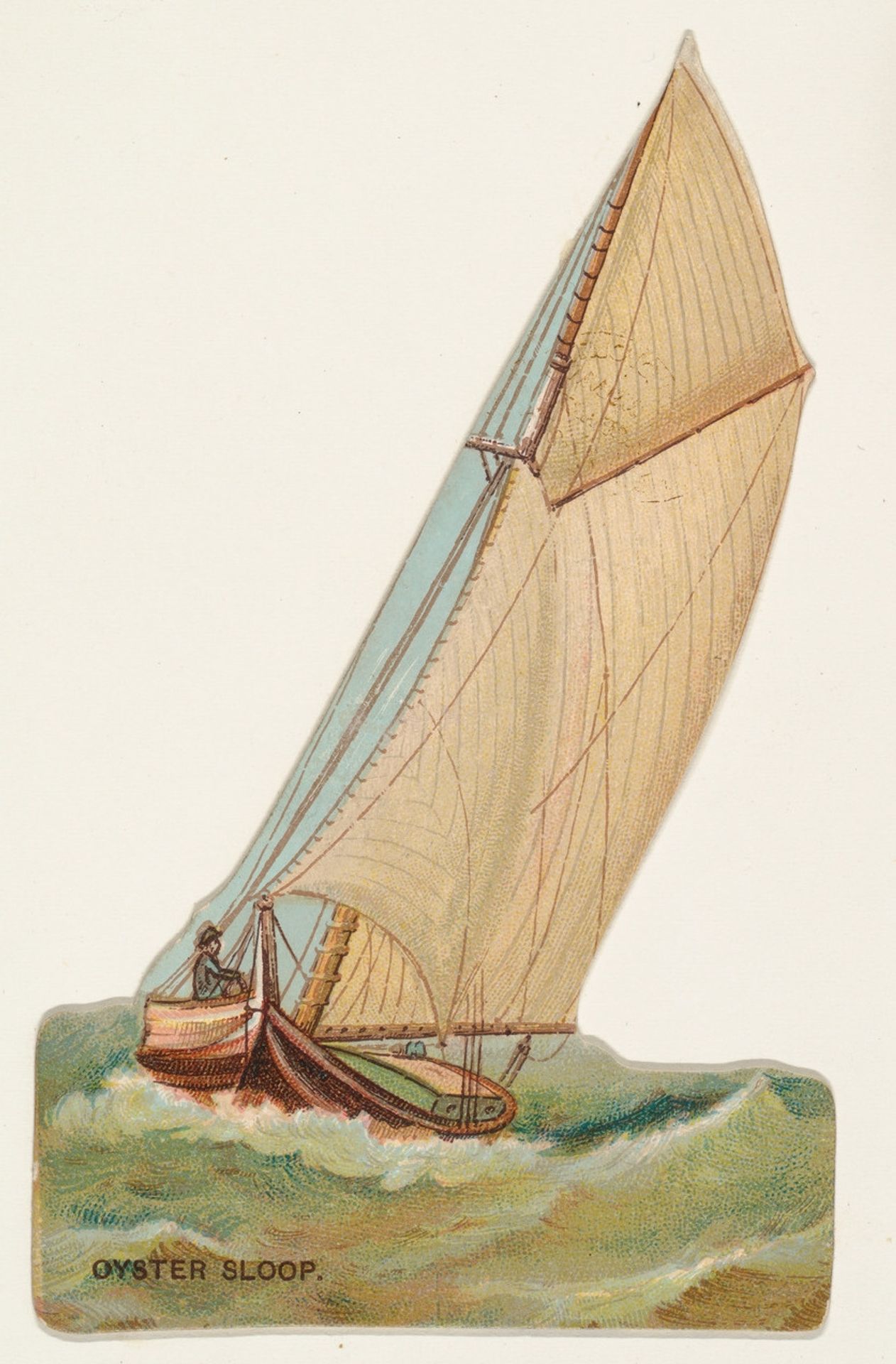 Oyster Sloop, from the Types of Vessels series (N139) issued by Duke Sons & Co. to promote Honest Long Cut Tobacco by W. Duke, Sons & Co.