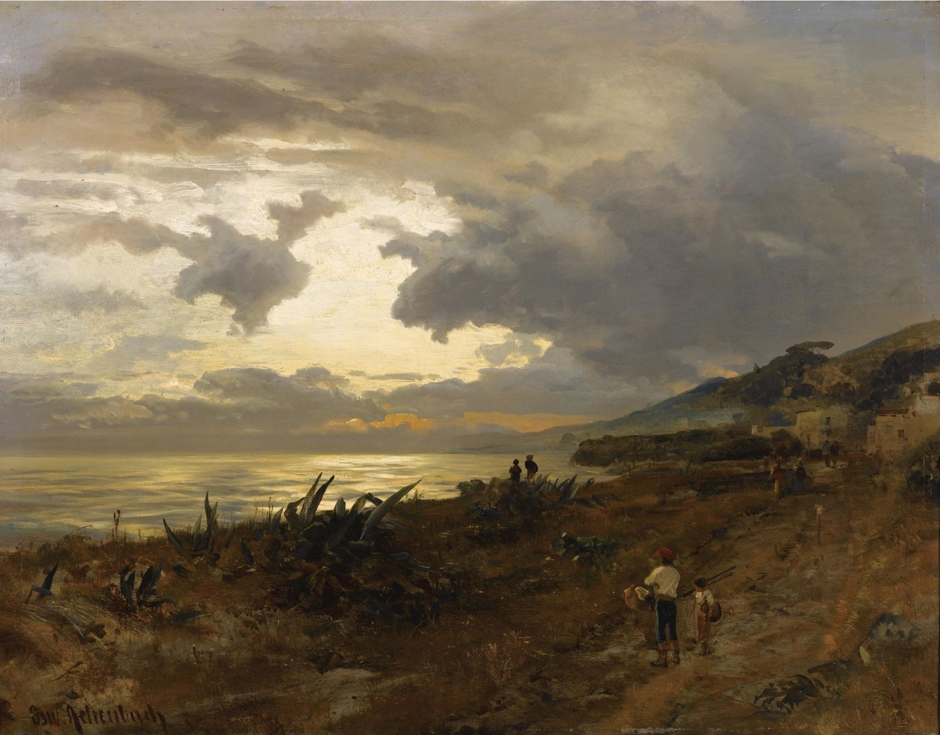 La Côte D'amalfi by Oswald Achenbach