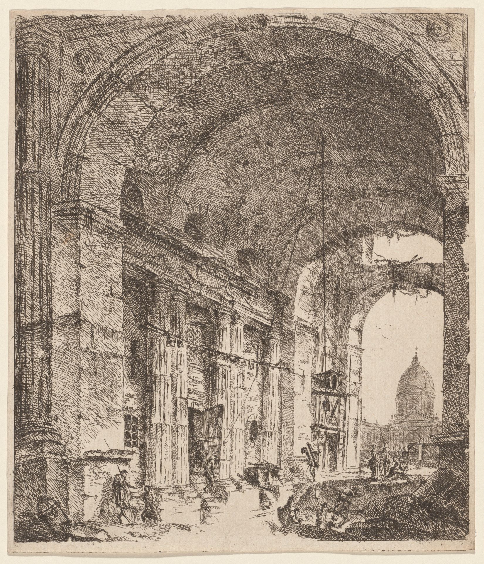 A Ruined Vault with a Vista of Saint Peter’s by Victor Louis