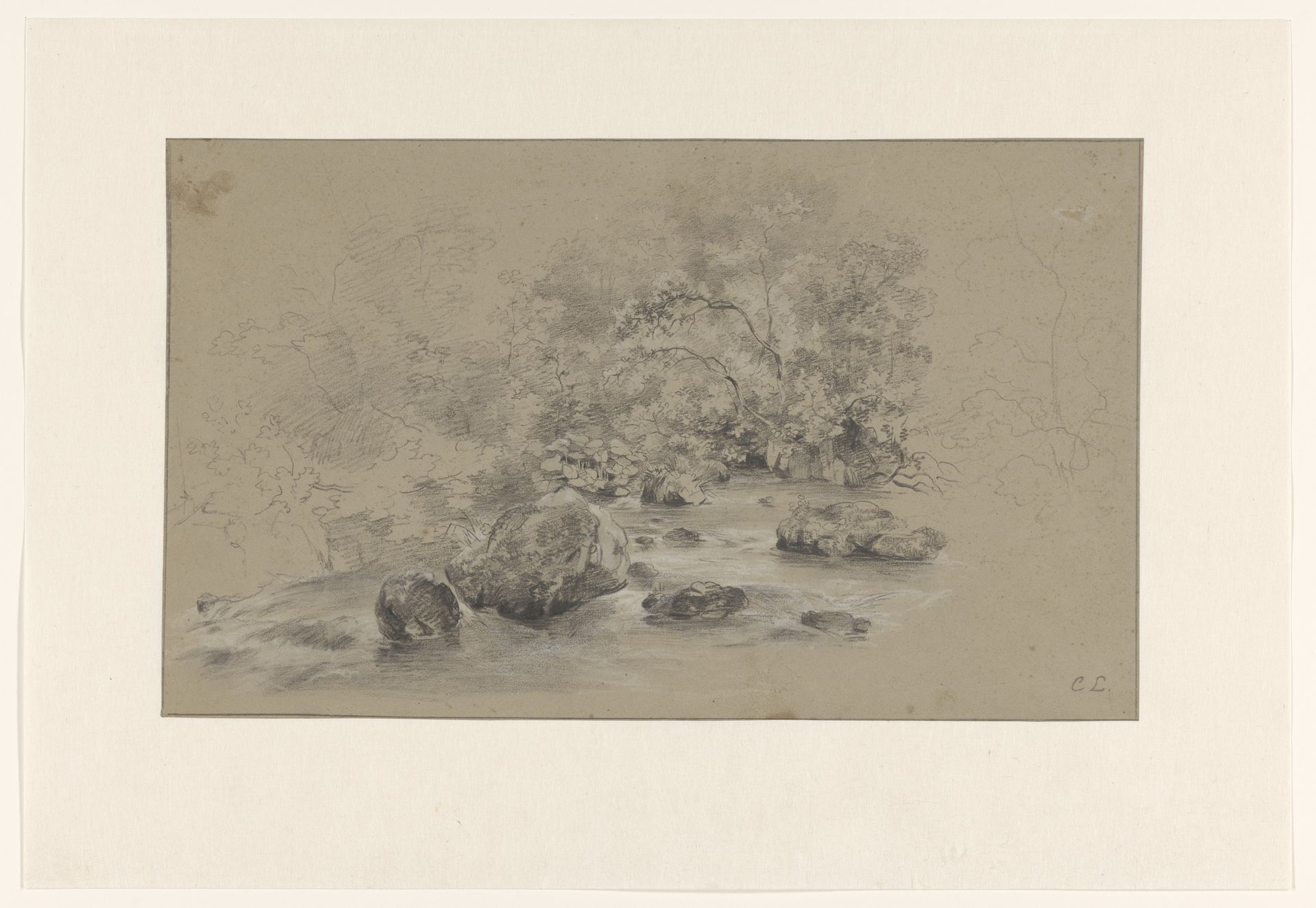 Bergbeek met struikgewas by Cornelis Lieste