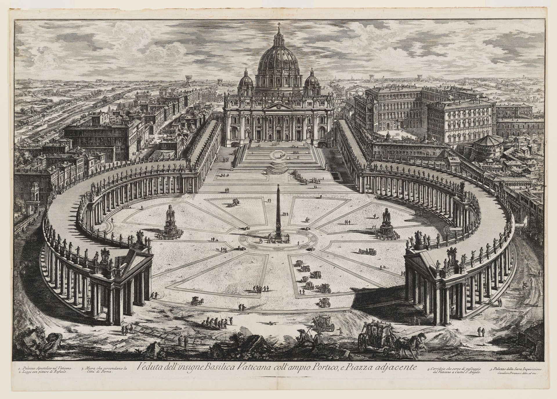 Venduta dell'insigne Basilica Vaticana coll'ampio Portico by Giovanni Battista Piranesi