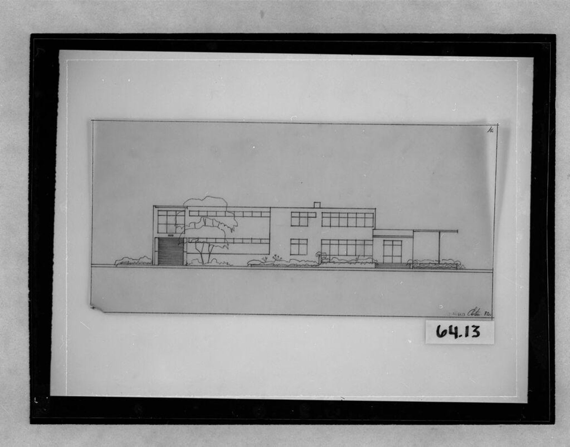 Villa, 1932-1933: Elevation by Hanns Dustmann