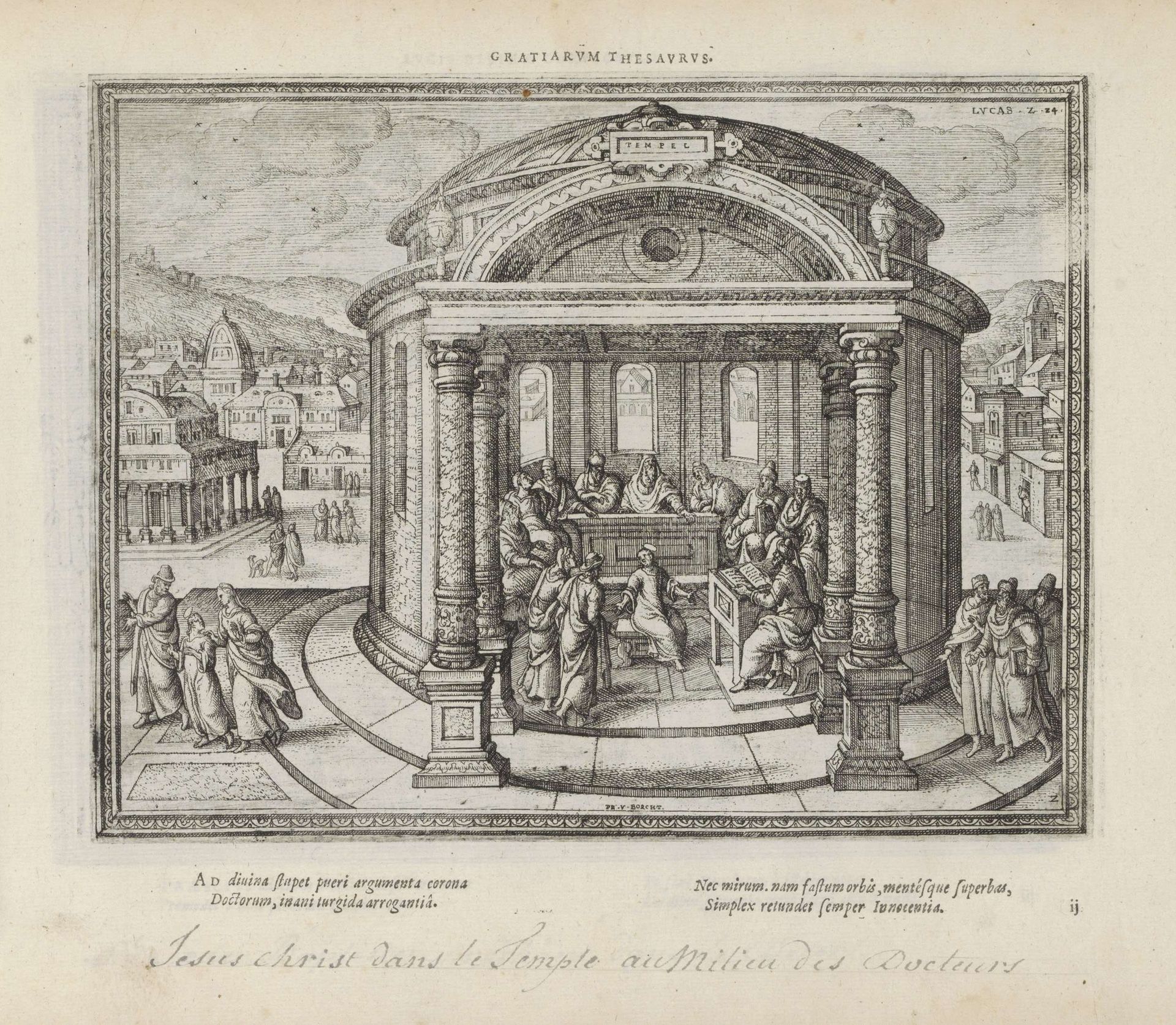 Christus tussen de schriftgeleerden by Pieter van der (I) Borcht