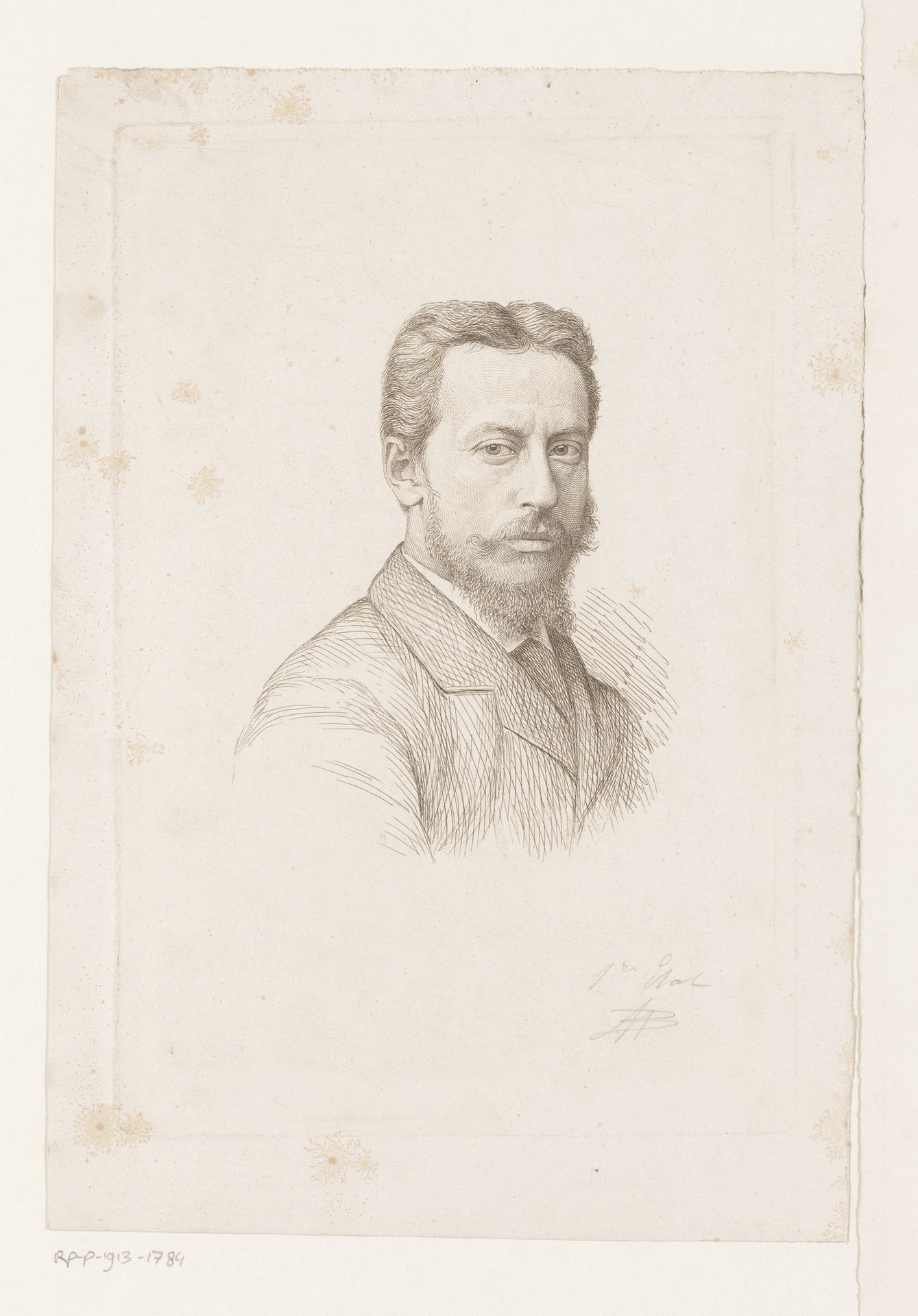 Portret van Alfred Elsen by Jean Baptiste Pierre Michiels