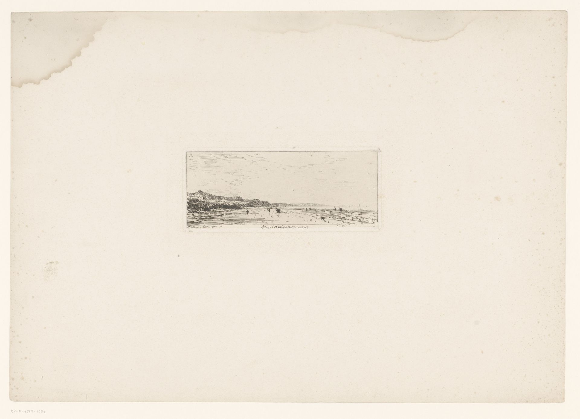 Gezicht op het strand van Houlgate in Calvados by Maxime Lalanne