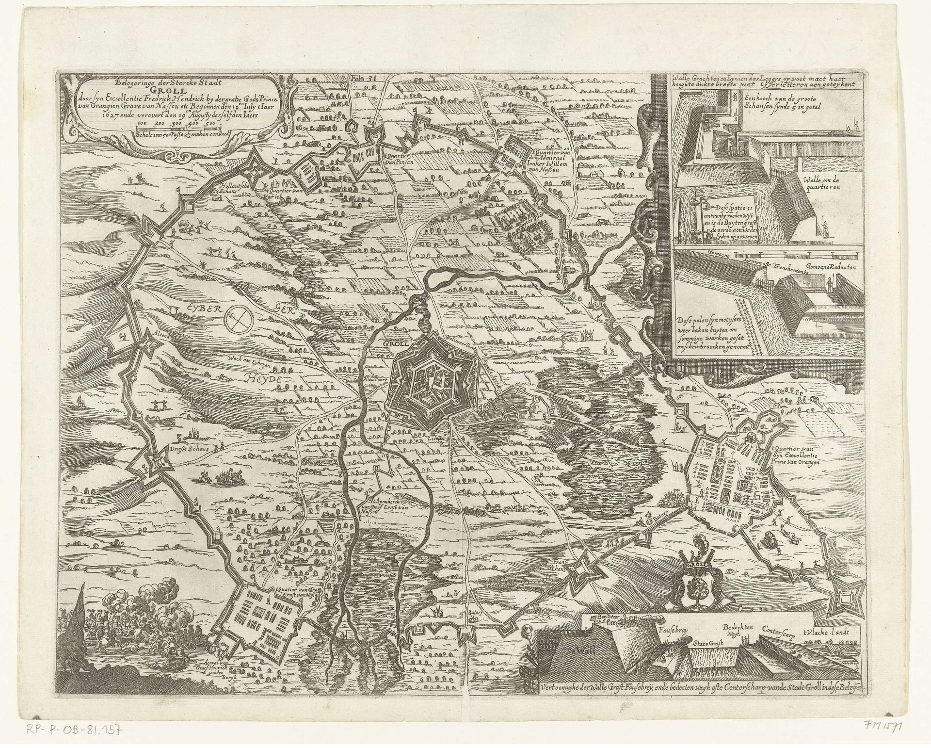 Beleg van Grol door Frederik Hendrik, 1627 by Anonymous