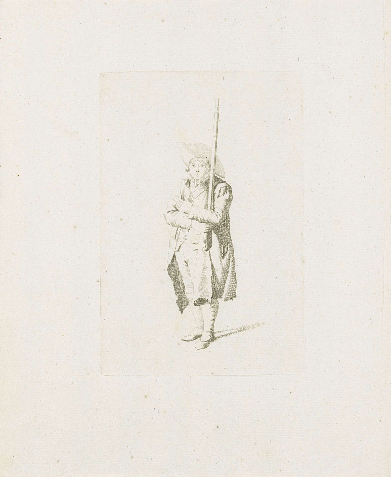Staande Franse soldaat by August Christian Hauck