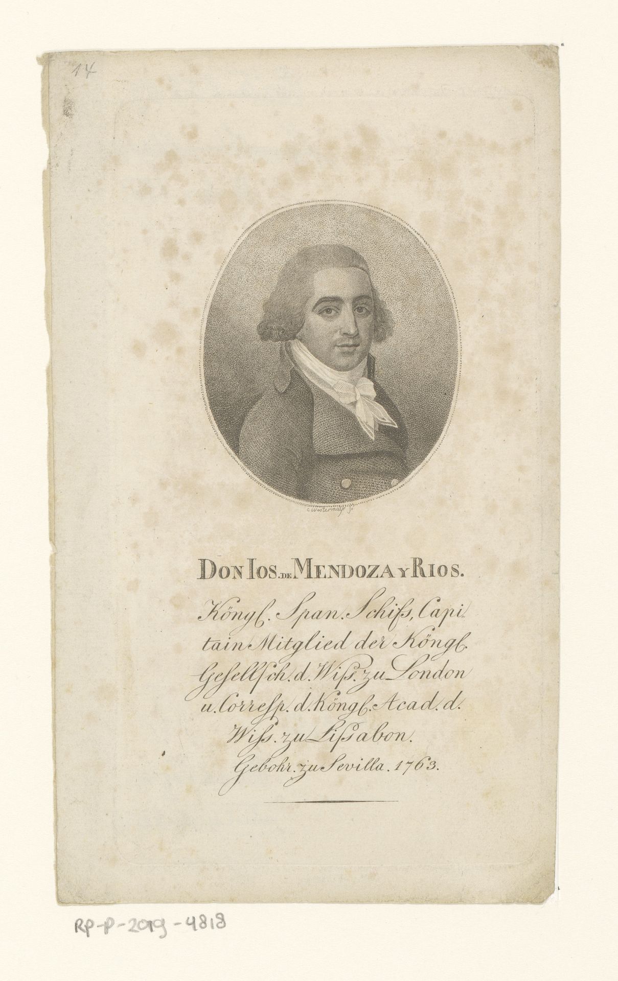 Portret van Josef de Mendoza y Ríos by Konrad Westermayr