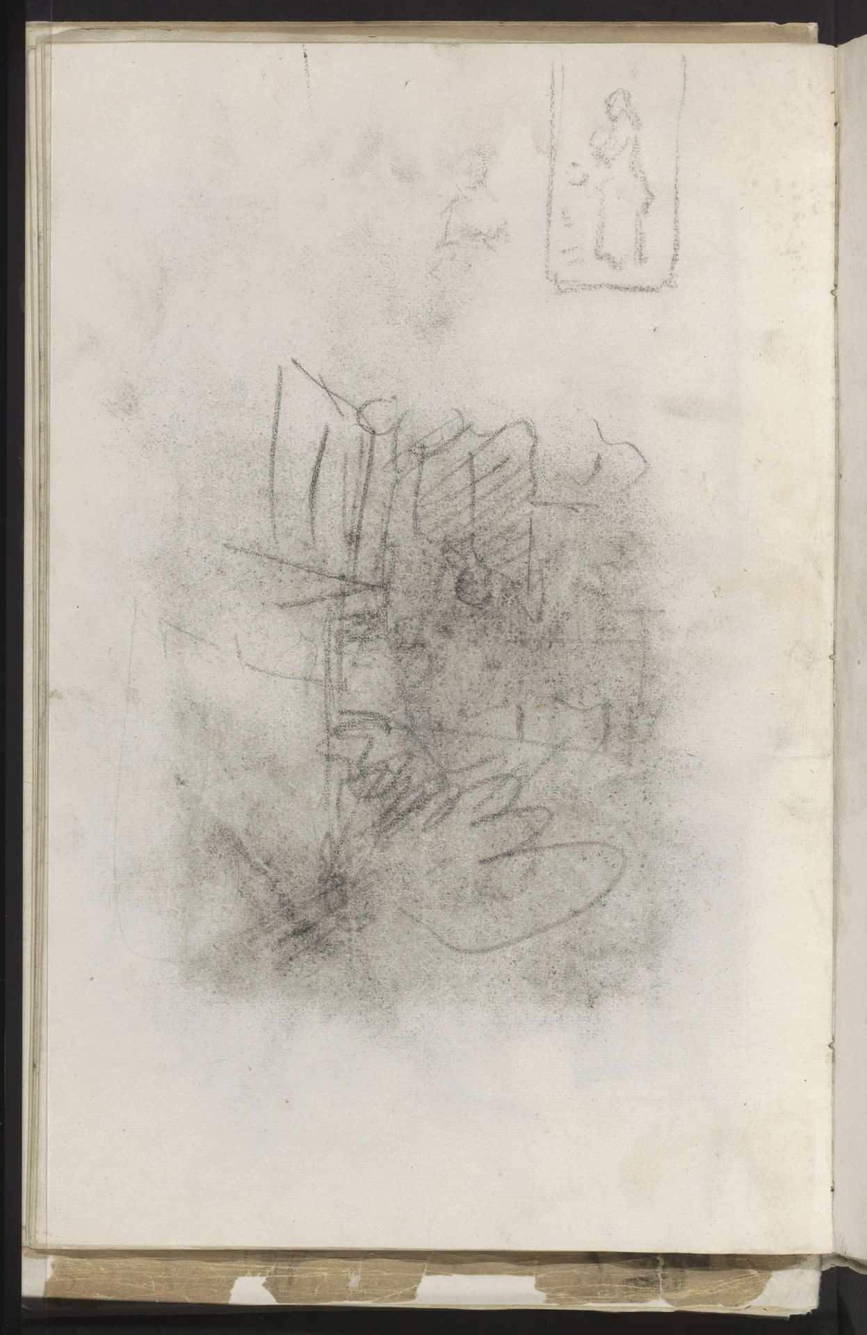Studieblad, onder andere met een vrouw by Albert Neuhuys