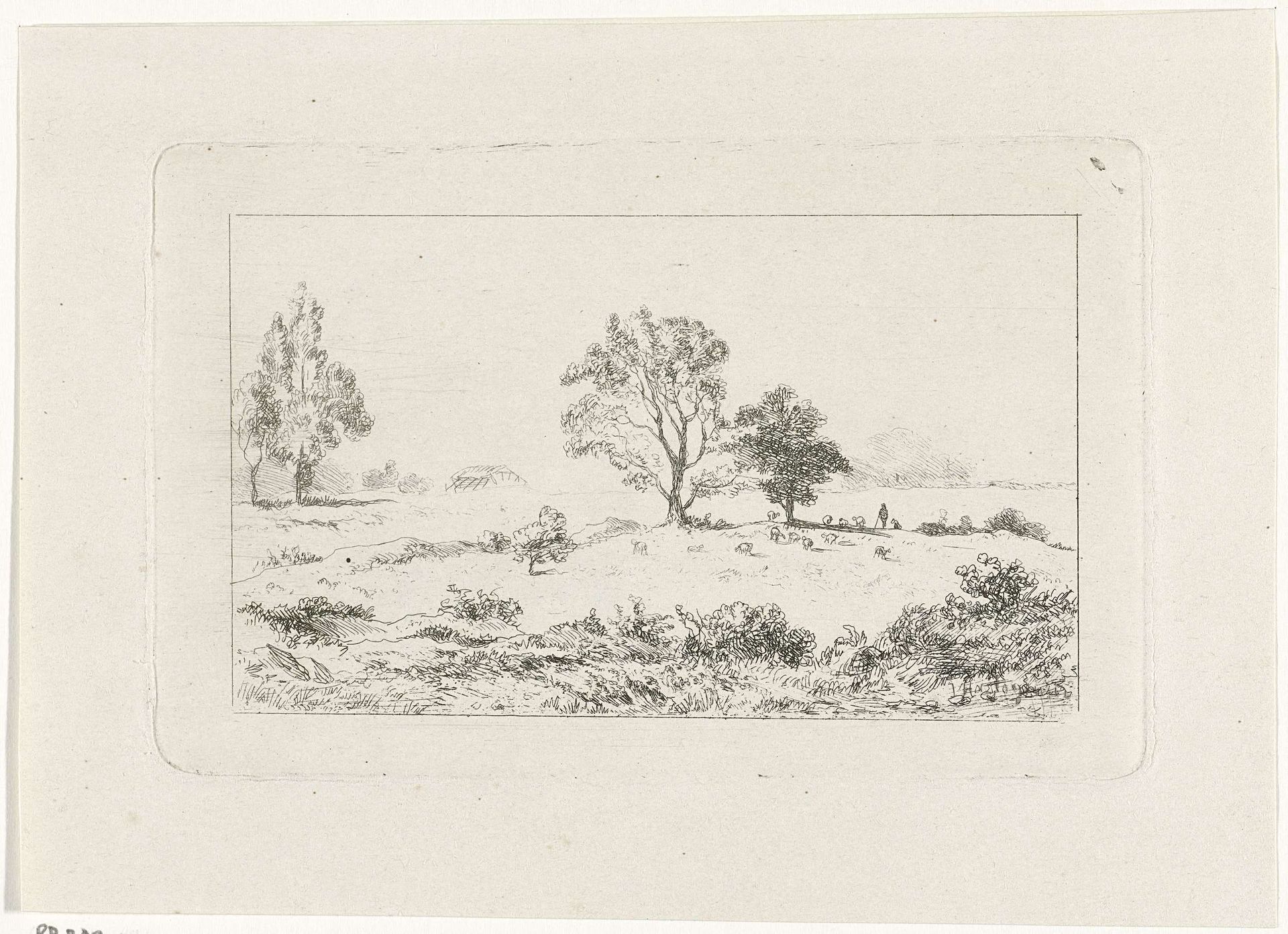 Landschap met schaapsherder by Joseph Hartogensis