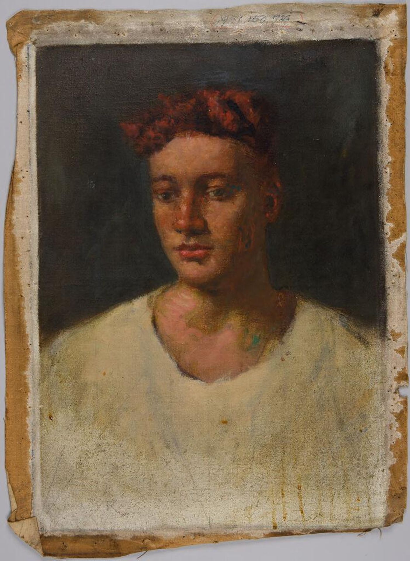 Ginger; verso: Portrait of a Seated Young Man Leaning Forward by Denman Waldo Ross