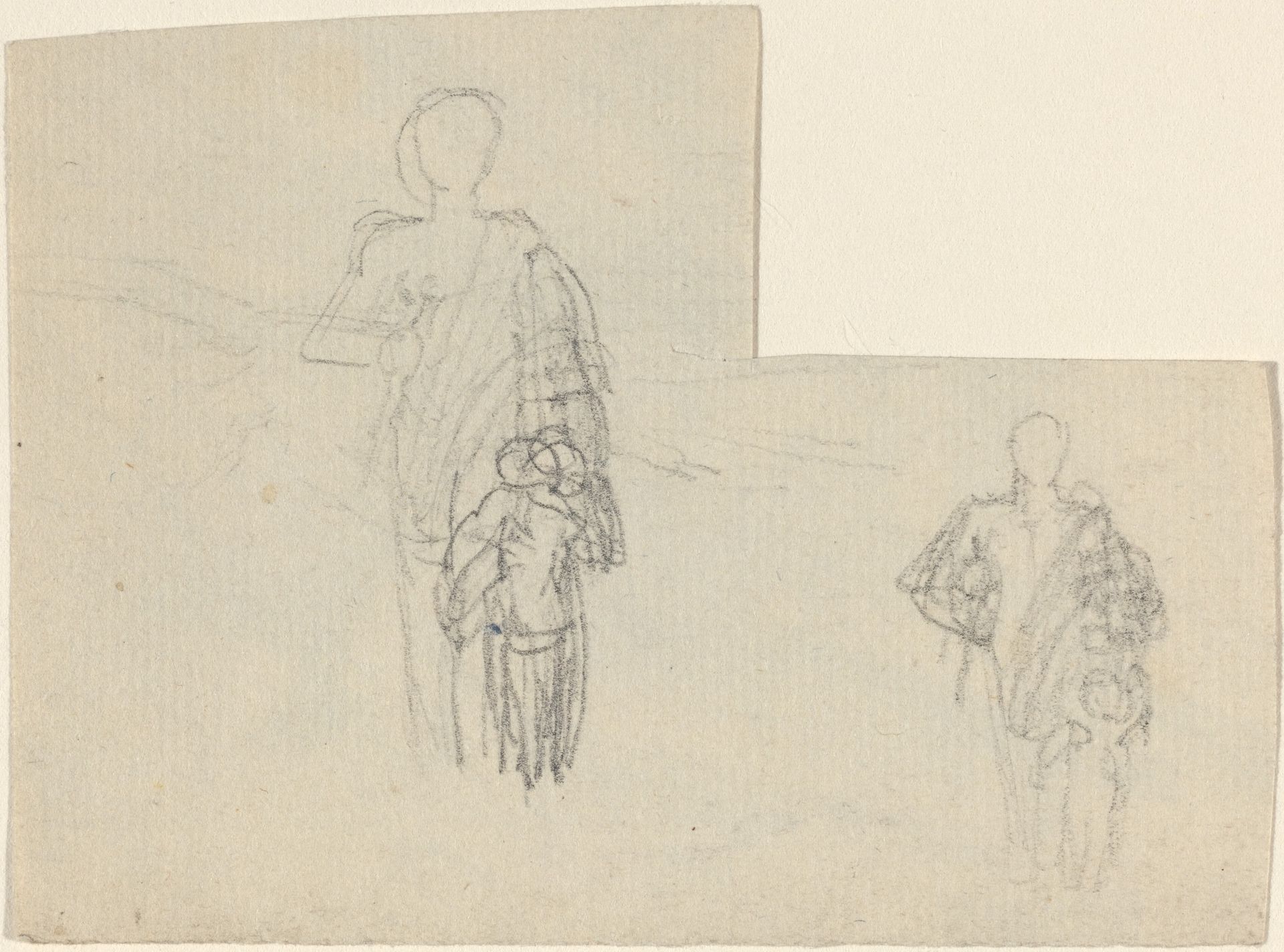 Two Studies of Standing Figure and Child by John Flaxman