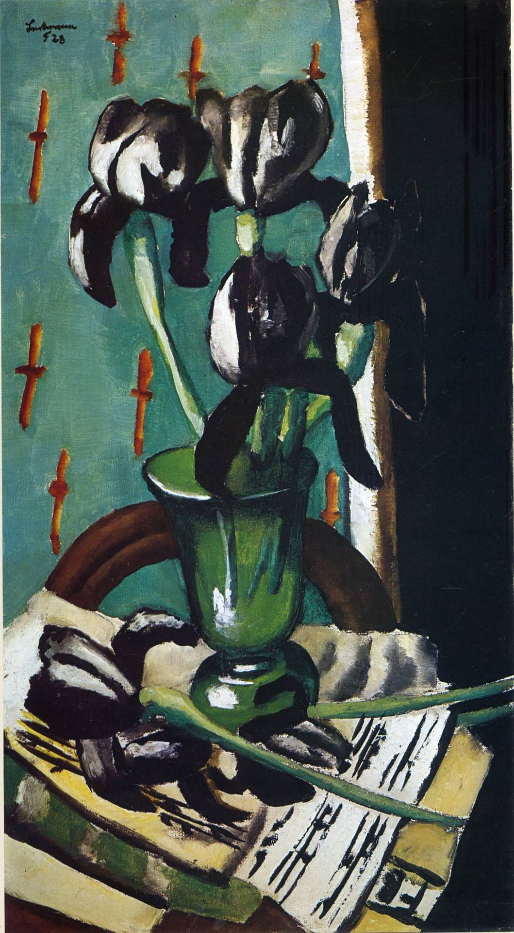 Black Irises by Max Beckmann