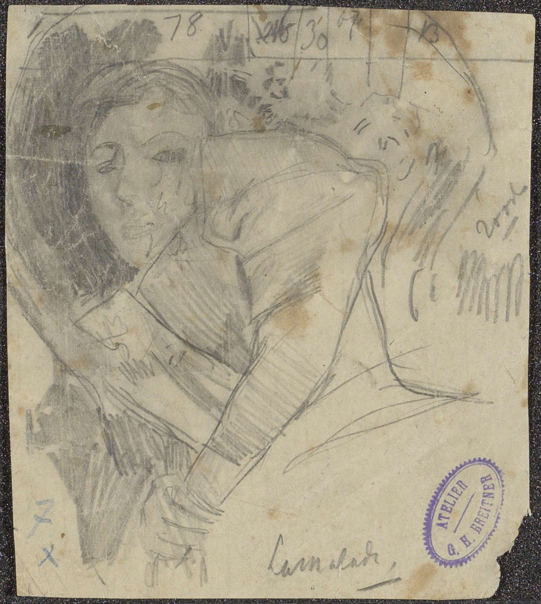 Zieke vrouw by George Hendrik Breitner
