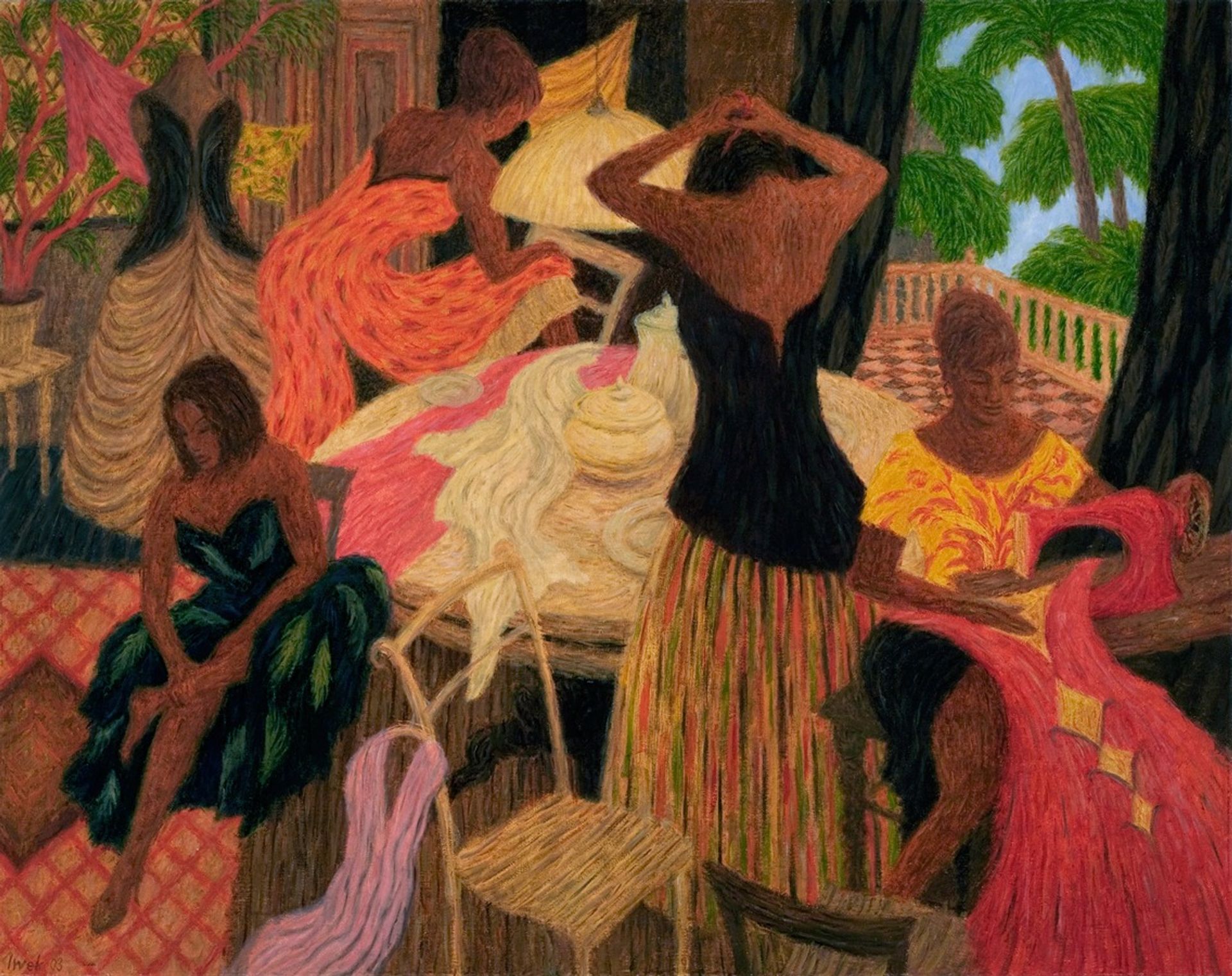 Seamstresses Getting Ready to Go Out by Iwo Zaniewski